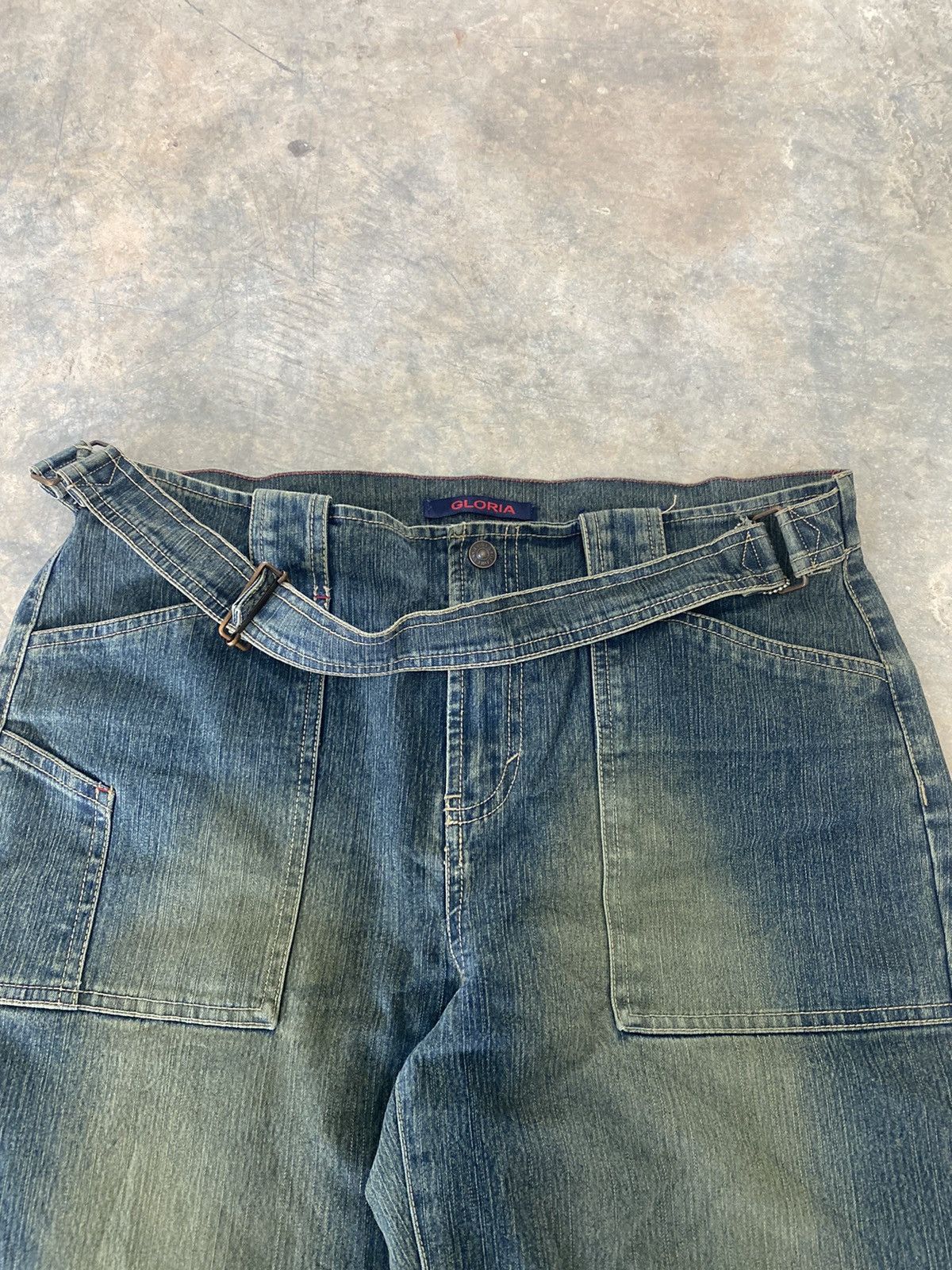Hysteric Glamour × Japanese Brand × Le Grande Bleu (L.G.B.) Gloria Flare Jeans Mud wash Bondage 90s Punk Grunge Size US 32 / EU 48 - 5 Thumbnail