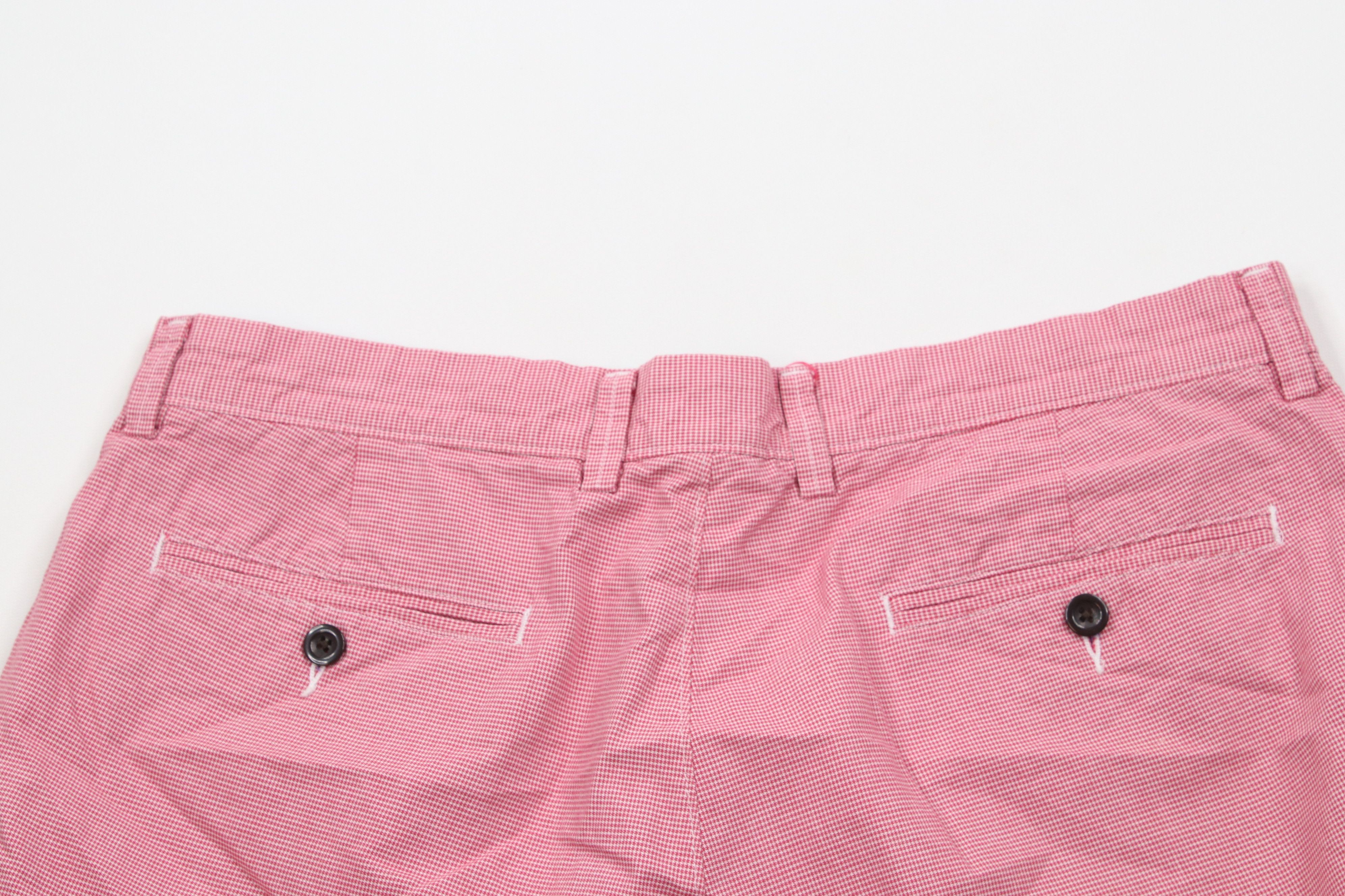 J.Crew × Vintage J Crew Mens Size 34 Cotton Houndstooth Club Chino Shorts Red Size US 34 / EU 50 - 9 Thumbnail