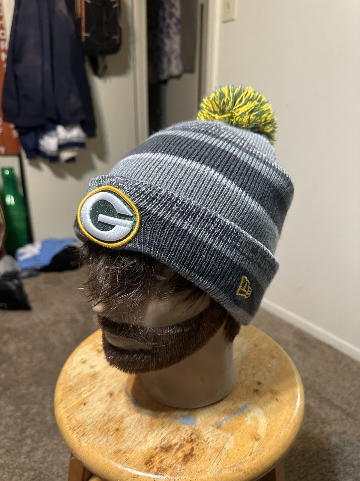 NFL Vintage NFL New Era Green Bay Packers “thick” beanie 00s Size ONE SIZE - 6 Thumbnail