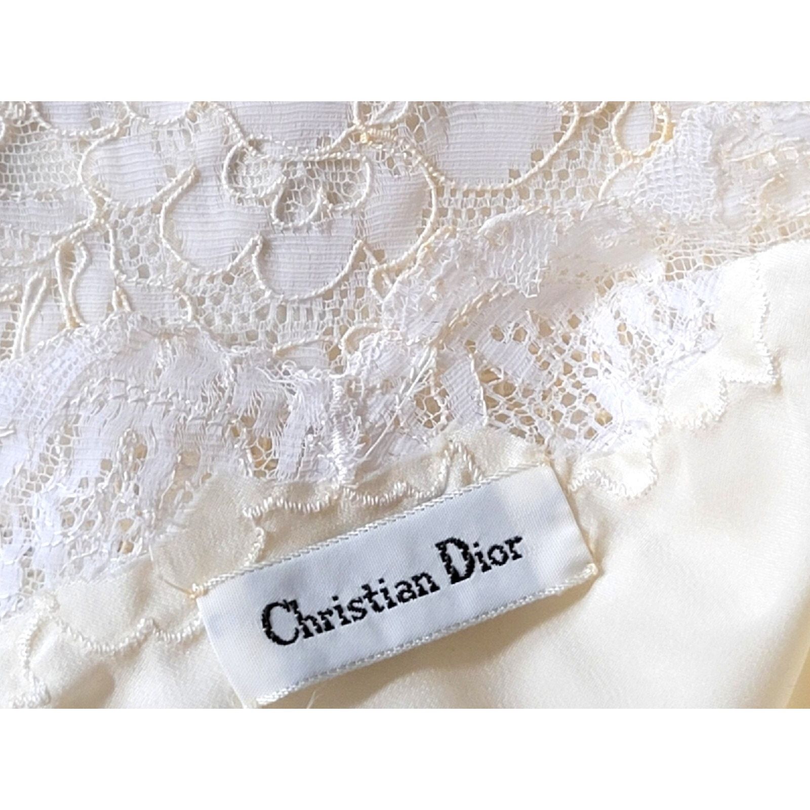 Dior Vintage Christian Dior Silk Blend Nightgown W Lace Size 36 Size ONE SIZE - 2 Thumbnail