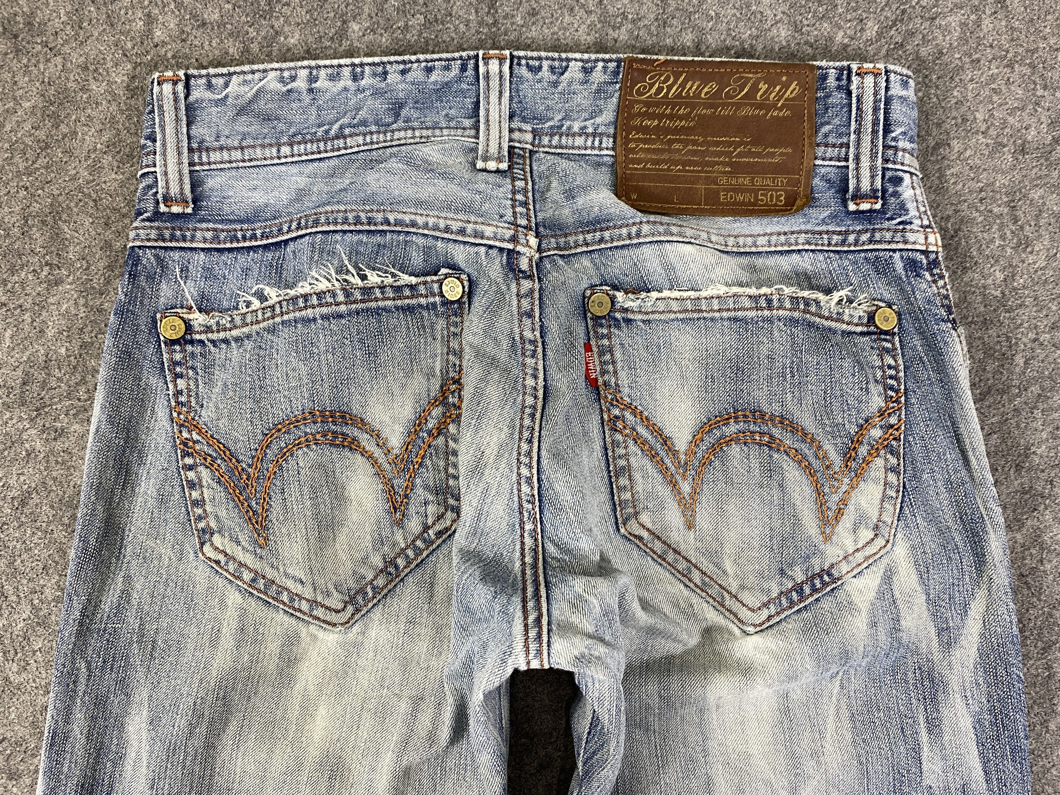 Ed Hardy Faded Blue Vintage Edwin Jeans 30x31.5 Denim - JN3267 Size US 30 / EU 46 - 4 Thumbnail