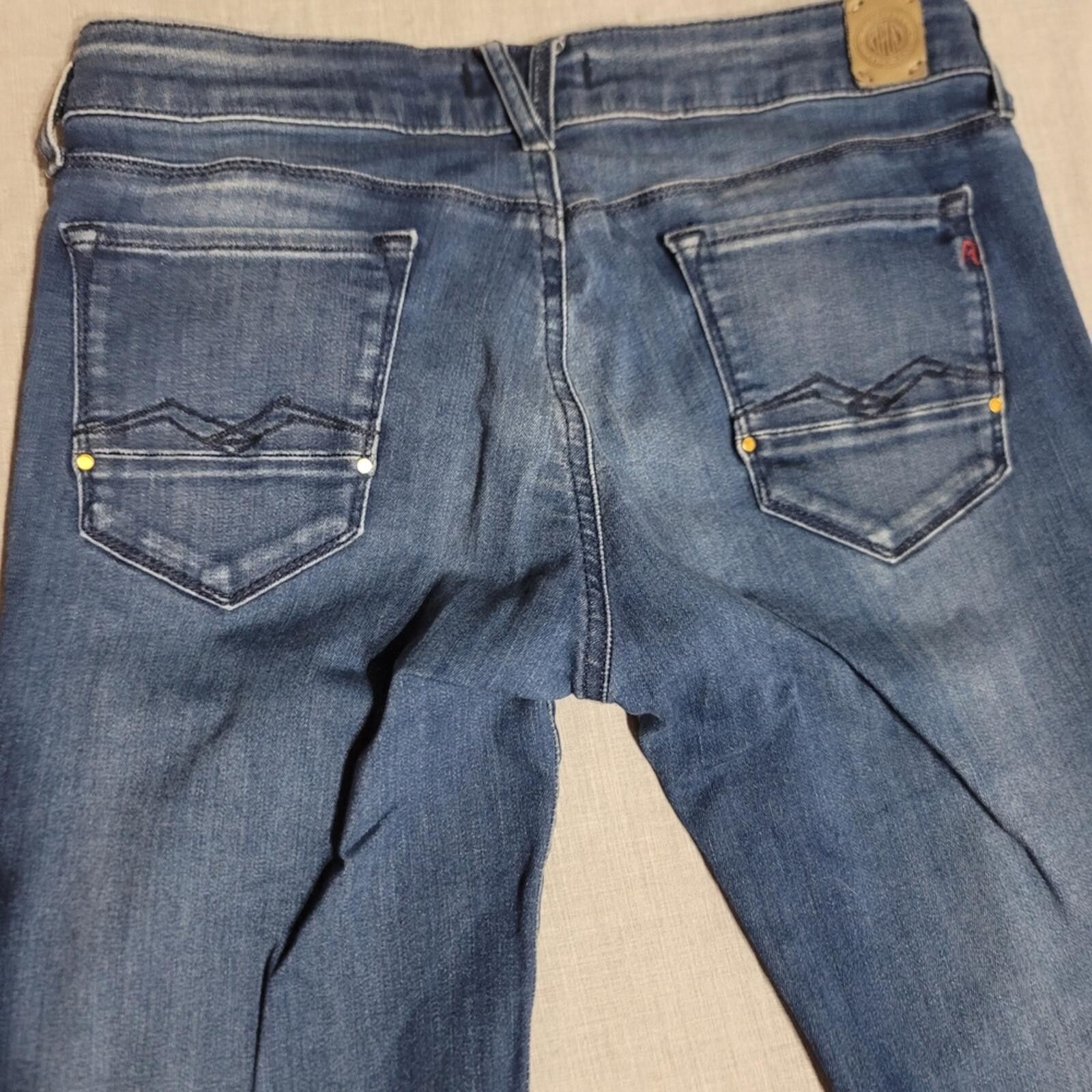 Replay Replay Rose Designer Blue Denim Jeans SZ 29 Skinny Y2K Size 29" - 4 Thumbnail