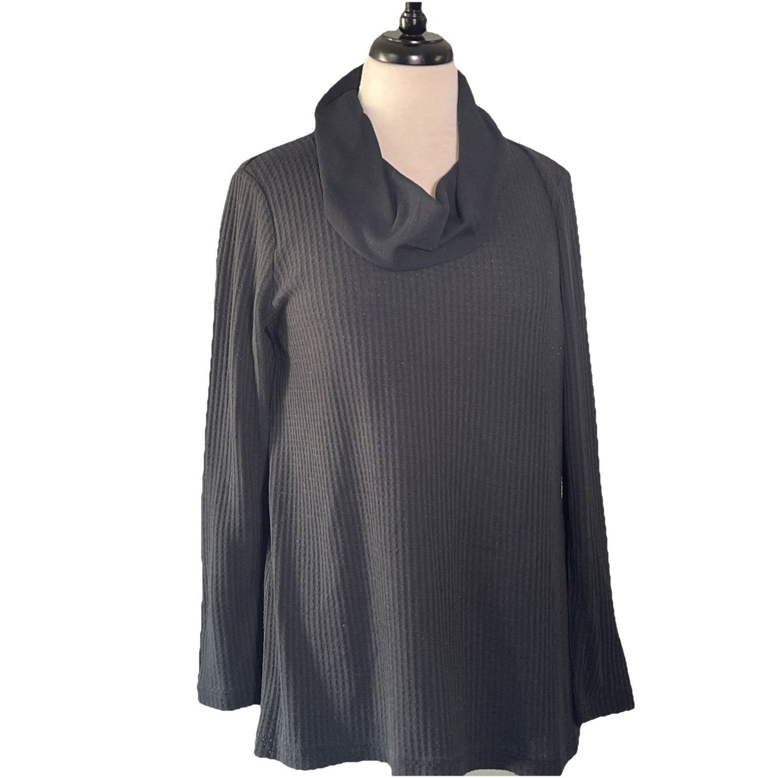 J. Jill J Jill Pullover Women's Medium Black Cowl Neck L/S Top Size S / US 4 / IT 40 - 1 Thumbnail