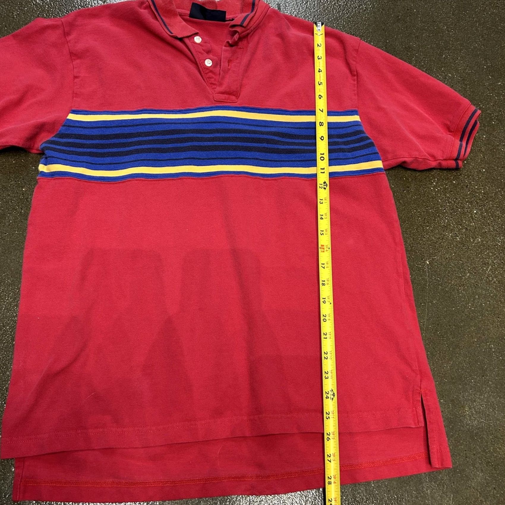 Route 66 Route 66 Polo Shirt Mens L Red Striped Short Sleeve Rugby Style Shirt Size US L / EU 52-54 / 3 - 4 Thumbnail