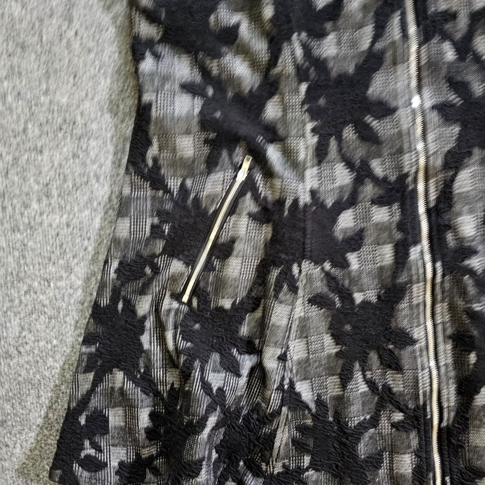 Vintage Comfy USA Tunic Blouse Sleeveless Zipper Front Black Tweed Medium Casual Women’s Shirt Size M / US 6-8 / IT 42-44 - 4 Thumbnail