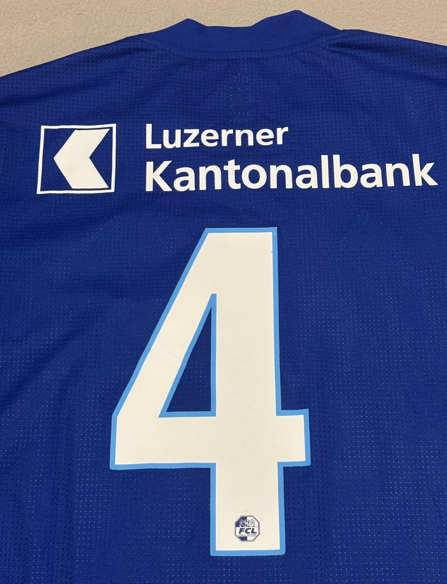 Adidas FC Luzern 2017/2018 Adidas #4 Player Issue Football Jersey Size US L / EU 52-54 / 3 - 13 Thumbnail