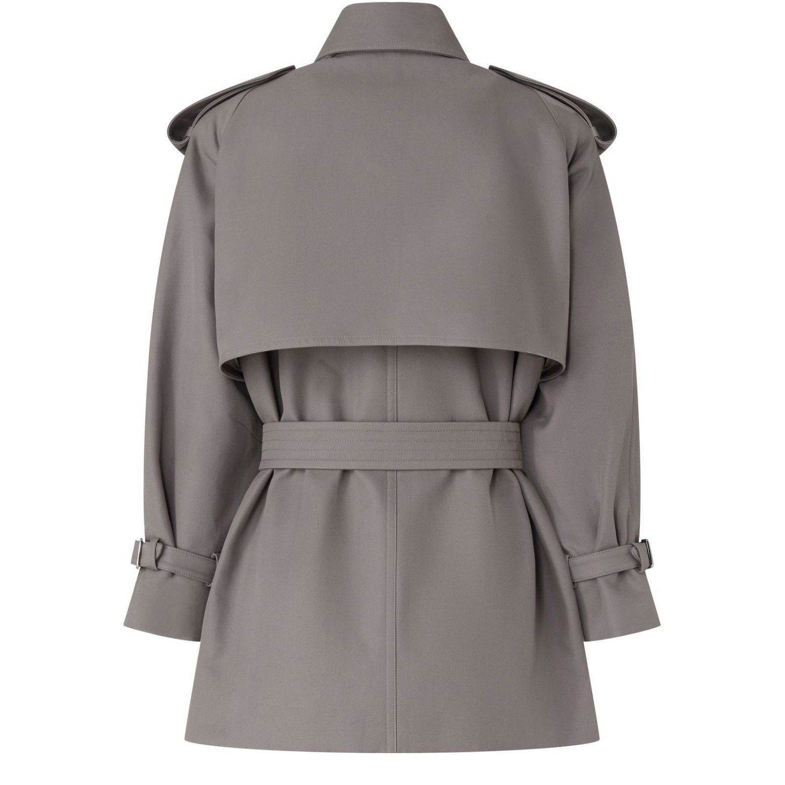 Max Mara MAX MARA Gray Short oversize trench coat New & Authentic (Wo Size M / US 6-8 / IT 42-44 - 2 Thumbnail