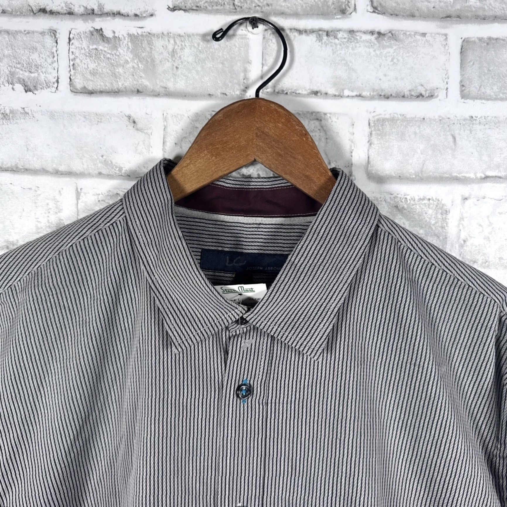 Joseph Abboud NWT Joseph Abboud Striped Button Up Shirt Mens XL Size US XL / EU 56 / 4 - 2 Thumbnail