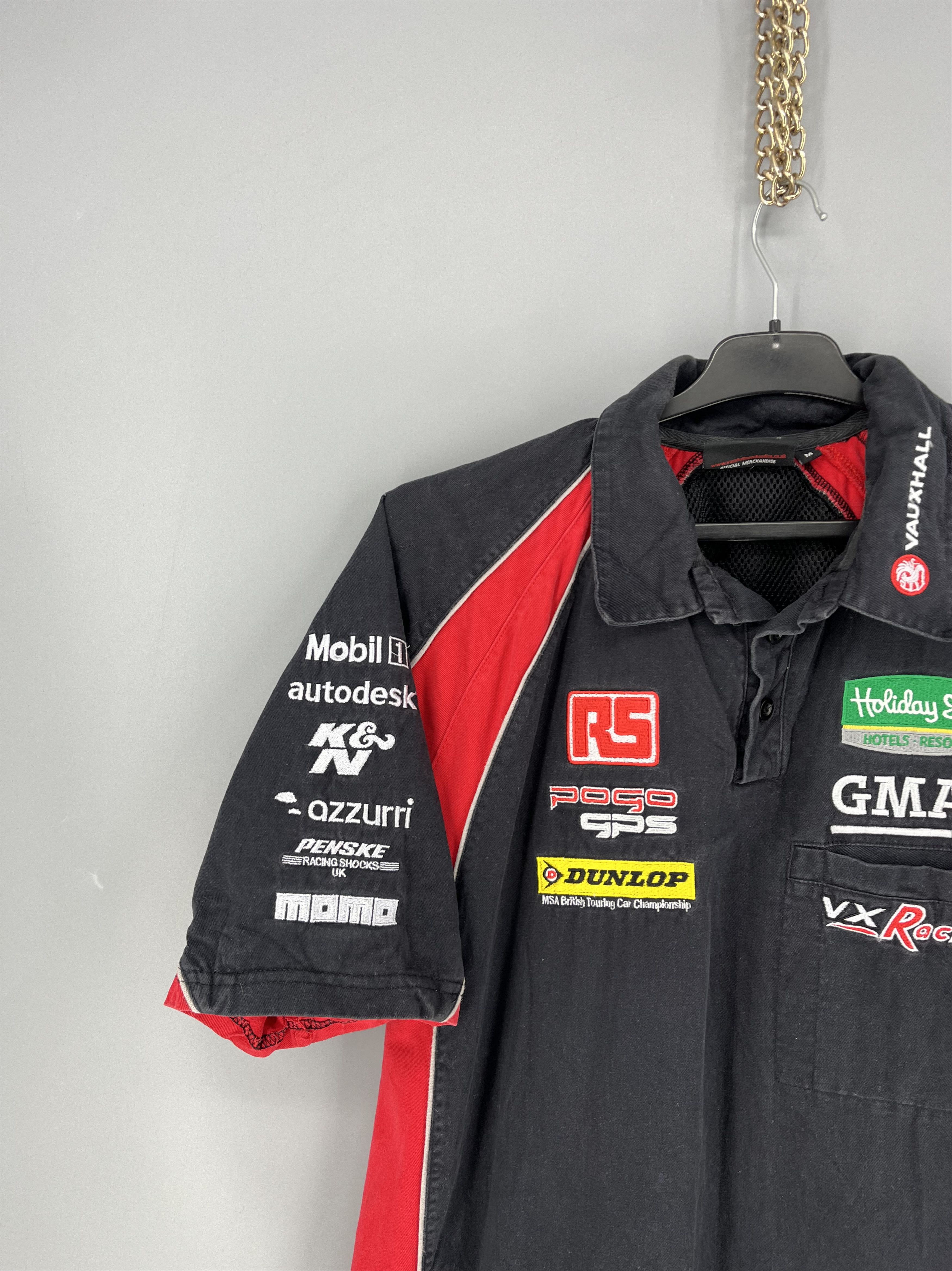 Vintage Vauxhall VX Racing BTCC Polo Shirt Mens M Black Red Size US M / EU 48-50 / 2 - 4 Thumbnail