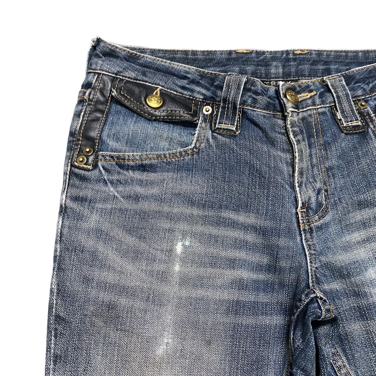 Japanese Brand Japanese Brand TRIXY Thrashed Mudmax Flare Jeans Size US 30 / EU 46 - 5 Thumbnail