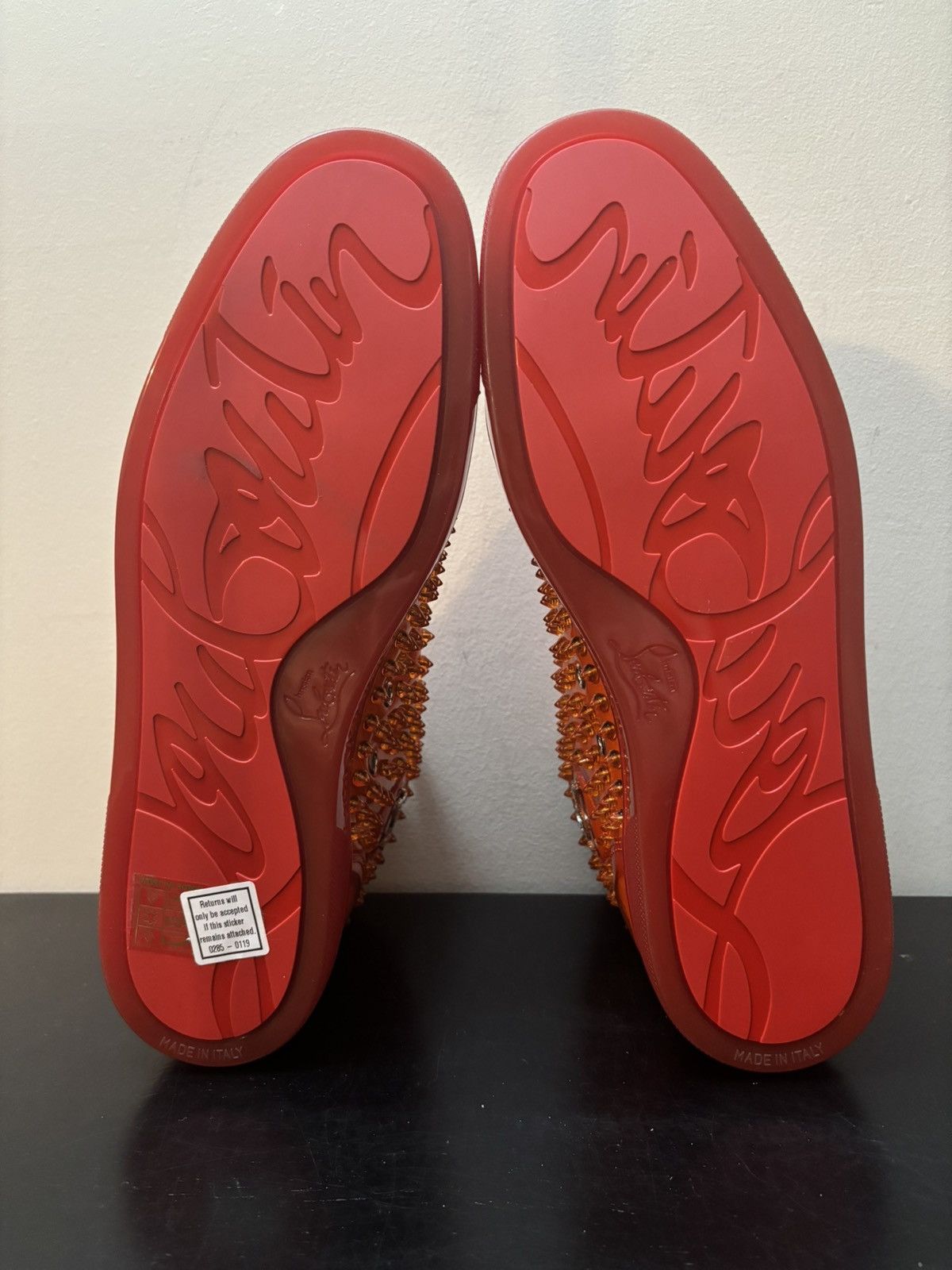 Christian Louboutin Christian Louboutin Red Bottom Louix Ray Spikes PVC Orange Size US 12 / EU 45 - 6 Thumbnail