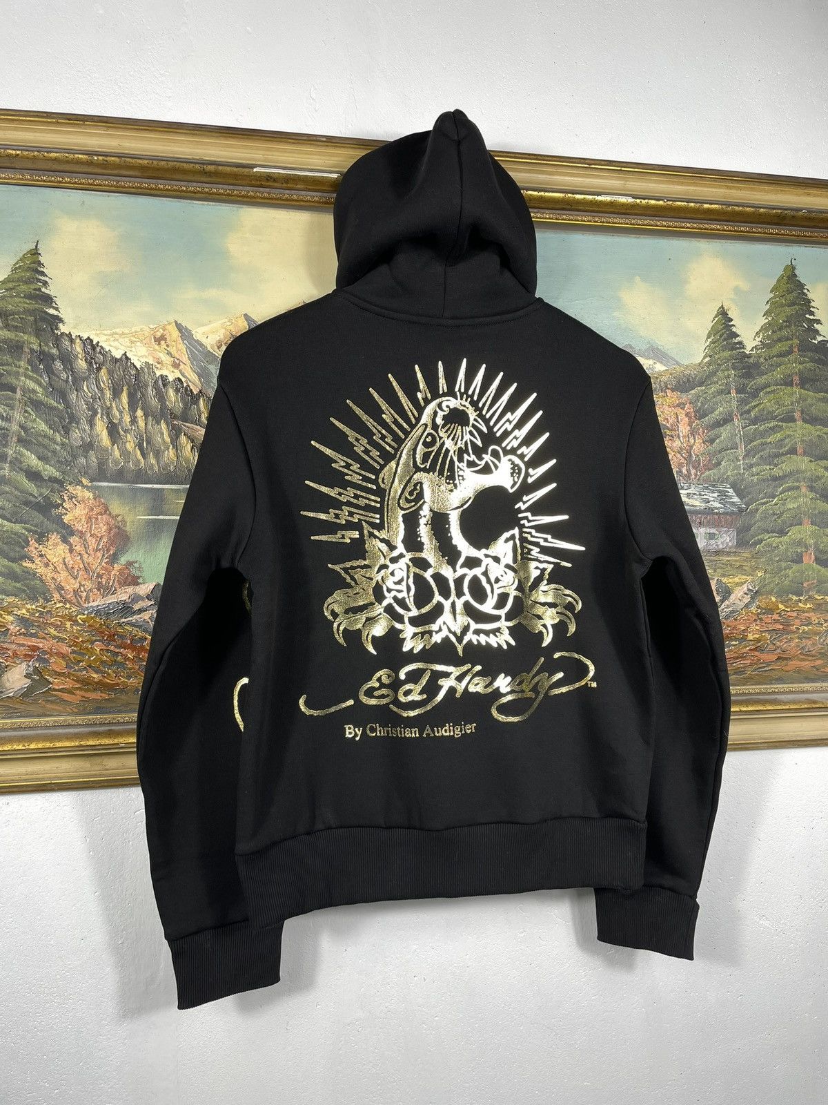 Christian Audigier × Ed Hardy × Vintage Ed Hardy Retro 00s Hoodie Sweatshirt Affliction Grunge Size S / US 4 / IT 40 - 8 Thumbnail
