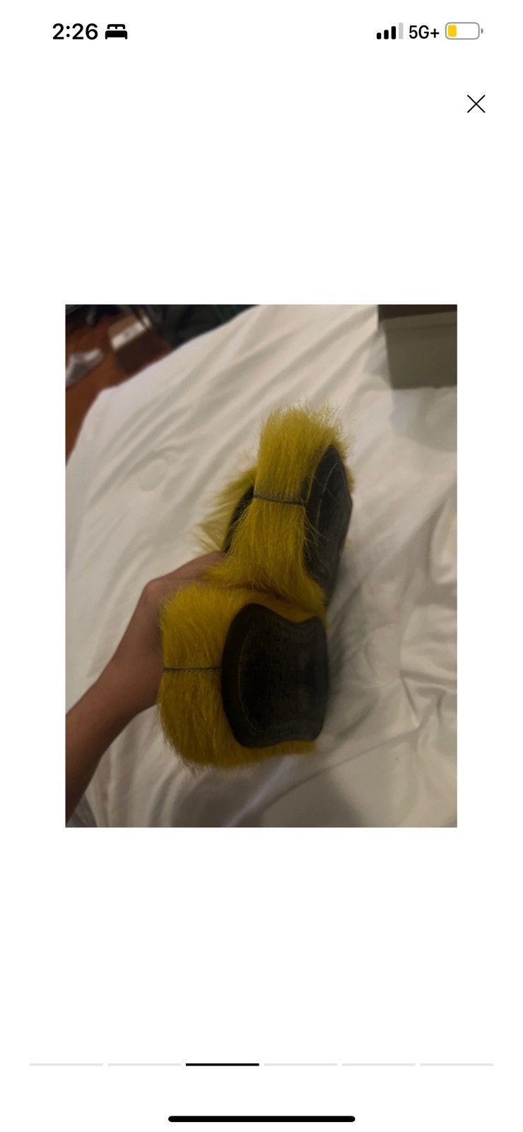 Marni Marni Fussbett Long Hair Clogs in Yellow Size US 7.5 / IT 37.5 - 3 Thumbnail
