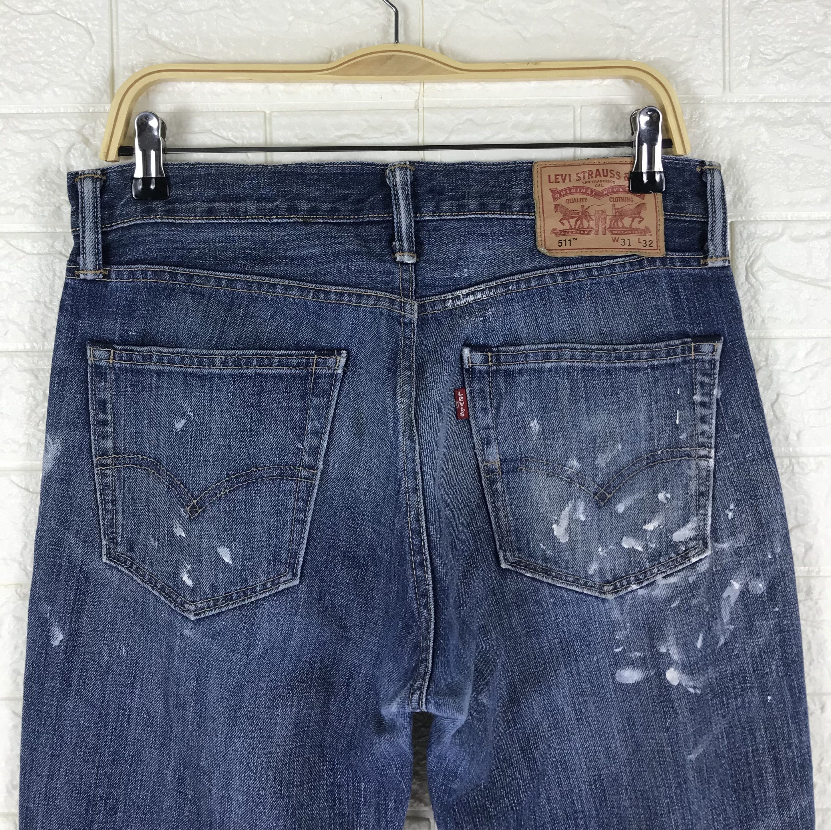 Levi's Vintage Levi's 511 Paint Splattered Jeans Size US 31 - 6 Thumbnail