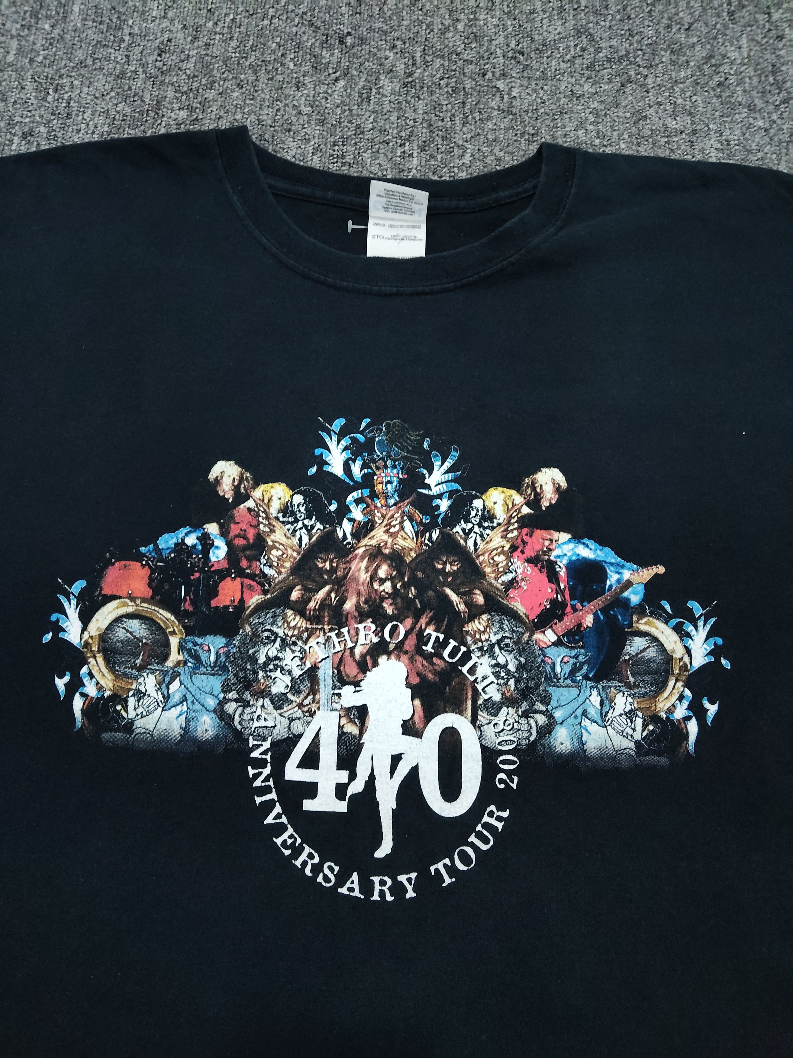 Band Tees VTG Jethro Tull classic rock band 40 years Tour T shirt rare Size US XXL / EU 58 / 5 - 4 Thumbnail