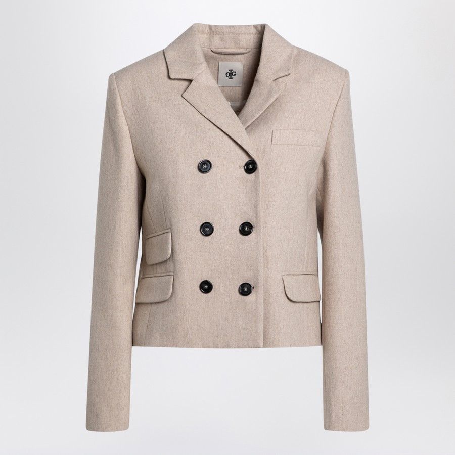 o1d2blof1024 Double-Breasted Jacket in Beige