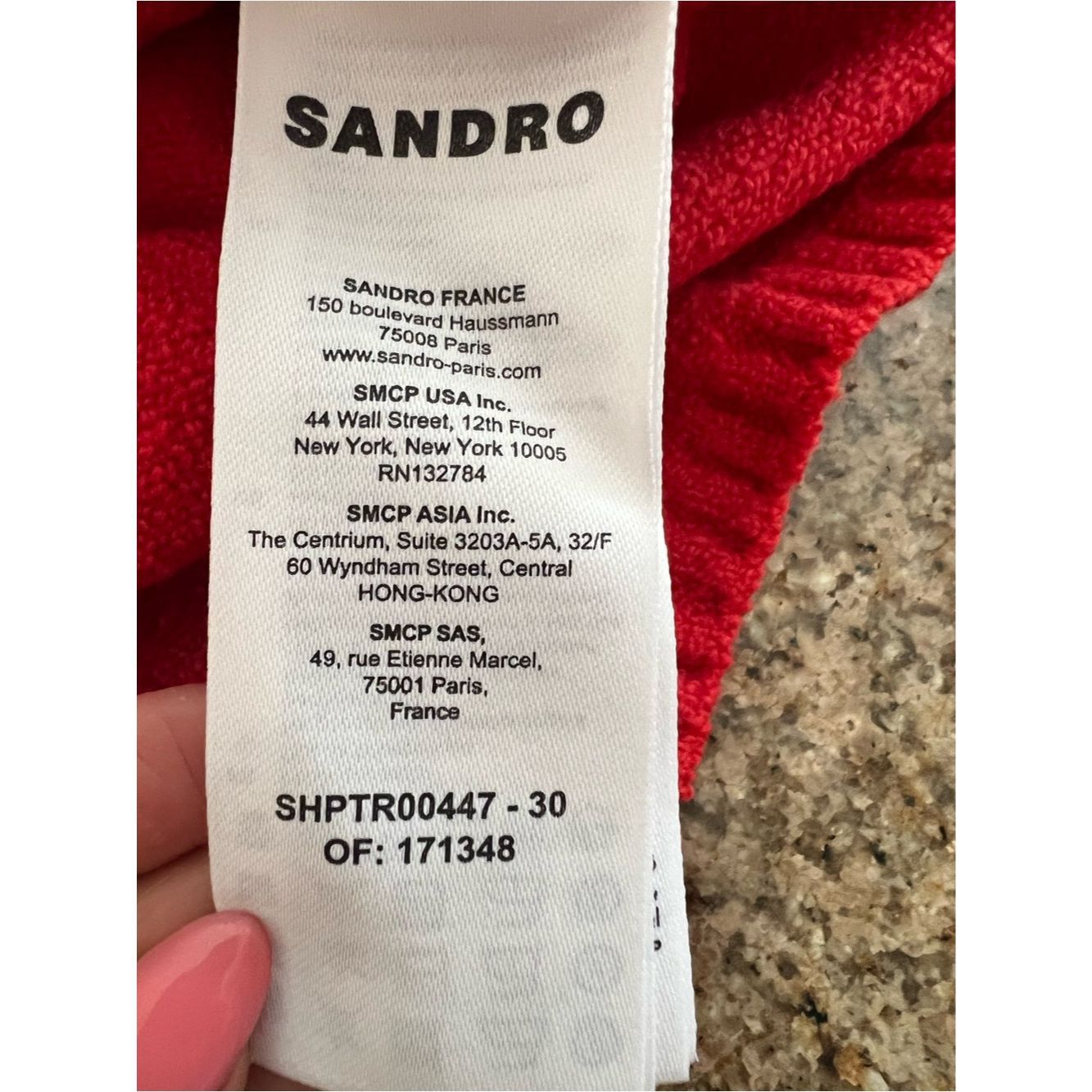 Sandro Sandro Paris Bouclé Knit Sweater NWT Red Made in Italy Size Size M / US 6-8 / IT 42-44 - 5 Thumbnail