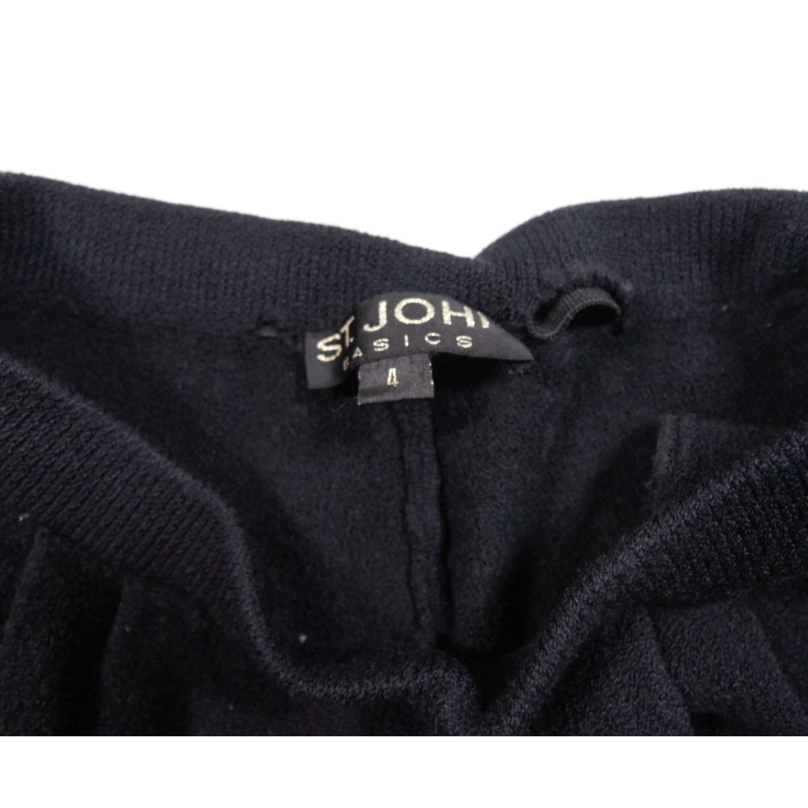 St. John St. John Women's Pants Size 4 Black Cropped Knit Pleated Wide Leg Elastic Waist casual Size 27" / US 4 / IT 40 - 4 Thumbnail