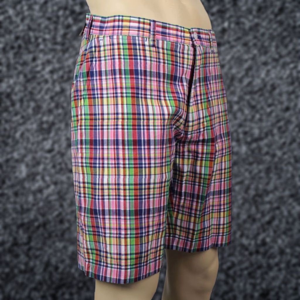 Polo Ralph Lauren Polo Ralph Lauren Shorts Plaid NWT 35 Multi-Color 100% Cotton Casual Shorts Men Size US 35 - 1 Thumbnail
