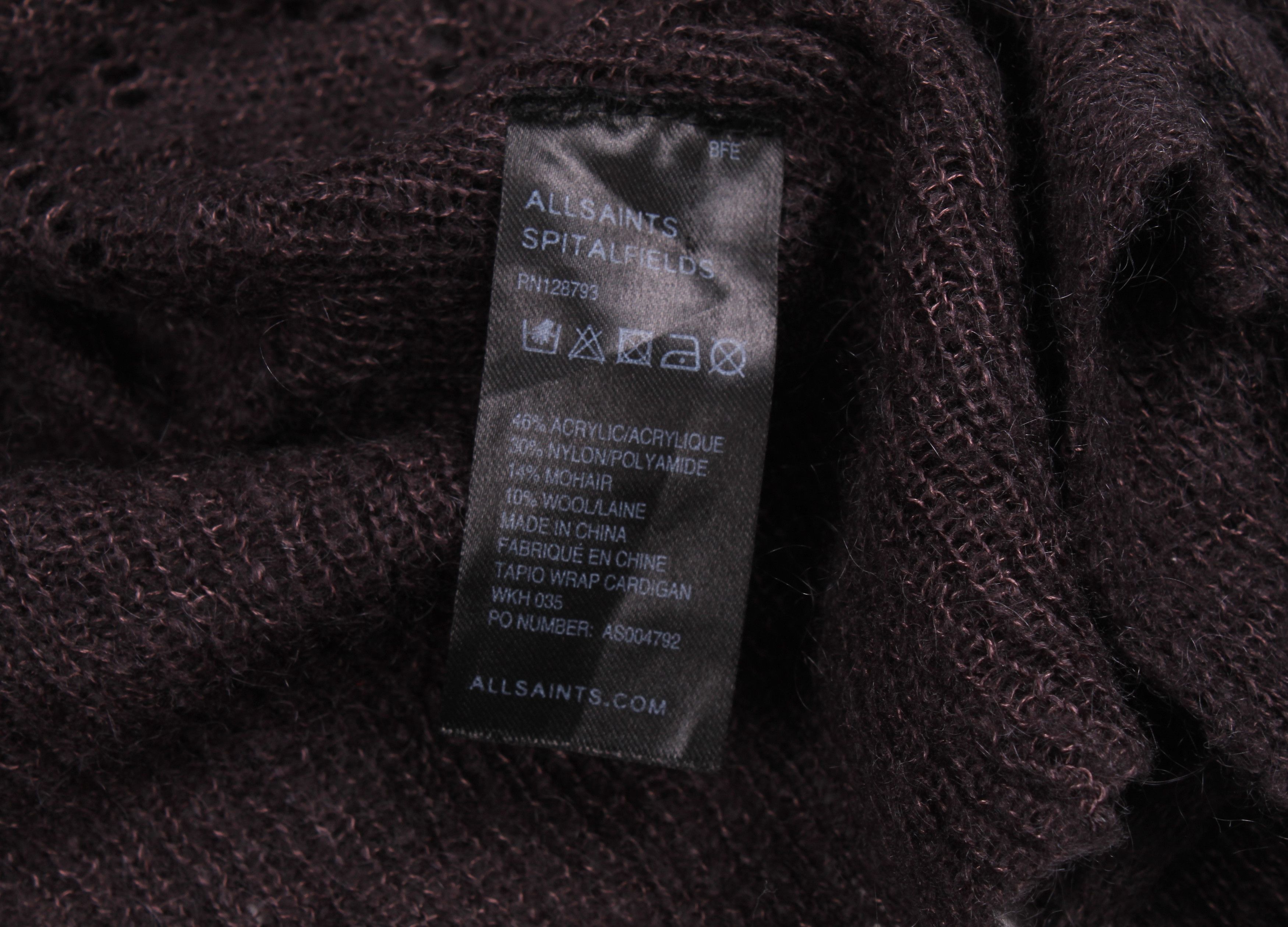 Allsaints Allsaints Grunge Mohair Blend Crochet Wrap Cardigan Size S / US 4 / IT 40 - 5 Thumbnail