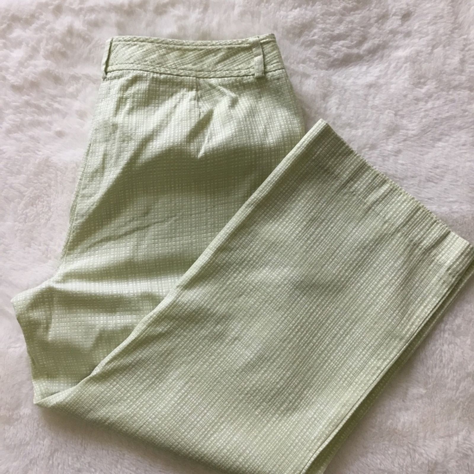 Ann Taylor Ann Taylor Green Pattern Crop Pants Size 28" / US 6 / IT 42 - 9 Thumbnail