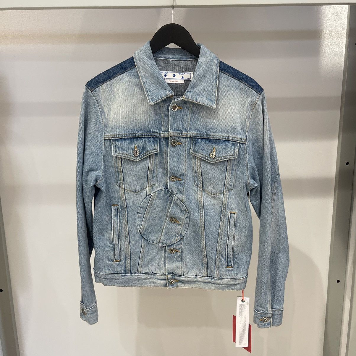 Off-White × Virgil Abloh Off-White Twist Denim Jacket Size US S / EU 44-46 / 1 - 1 Thumbnail