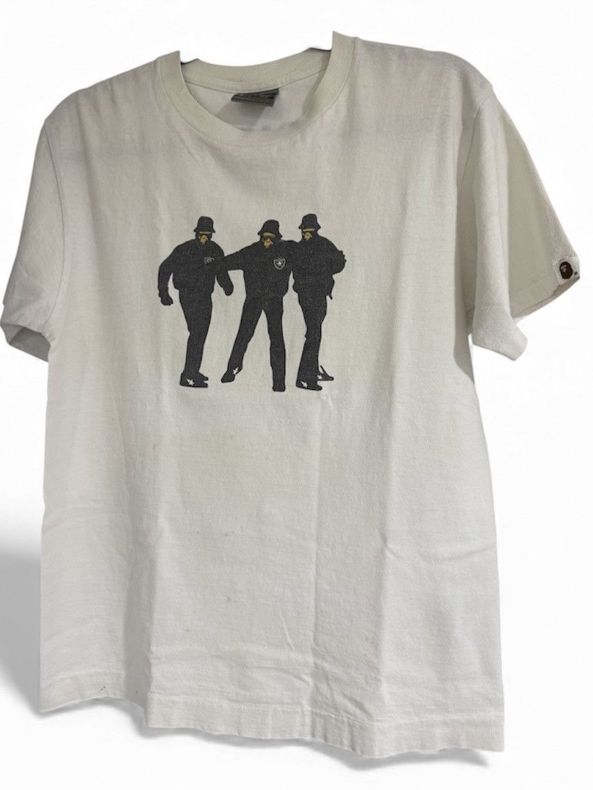 Bape 💎OG A Bathing Ape X RUN DMC Vintage white Tee T Shirt 💎 Size US M / EU 48-50 / 2 - 1 Thumbnail