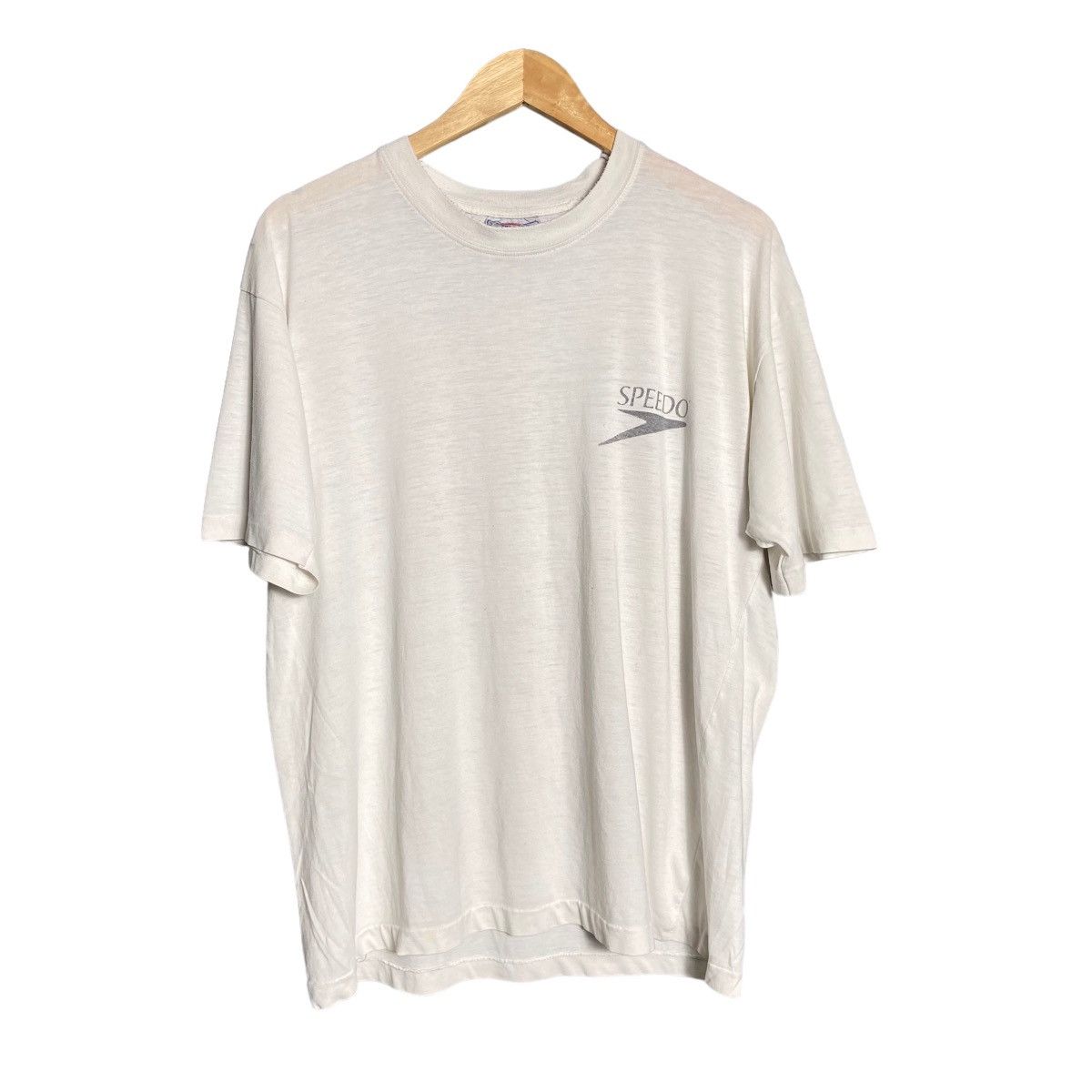 Speedo × Vintage Vintage 90s Speedo Devil Single Stitch Tee Size US XL / EU 56 / 4 - 2 Thumbnail