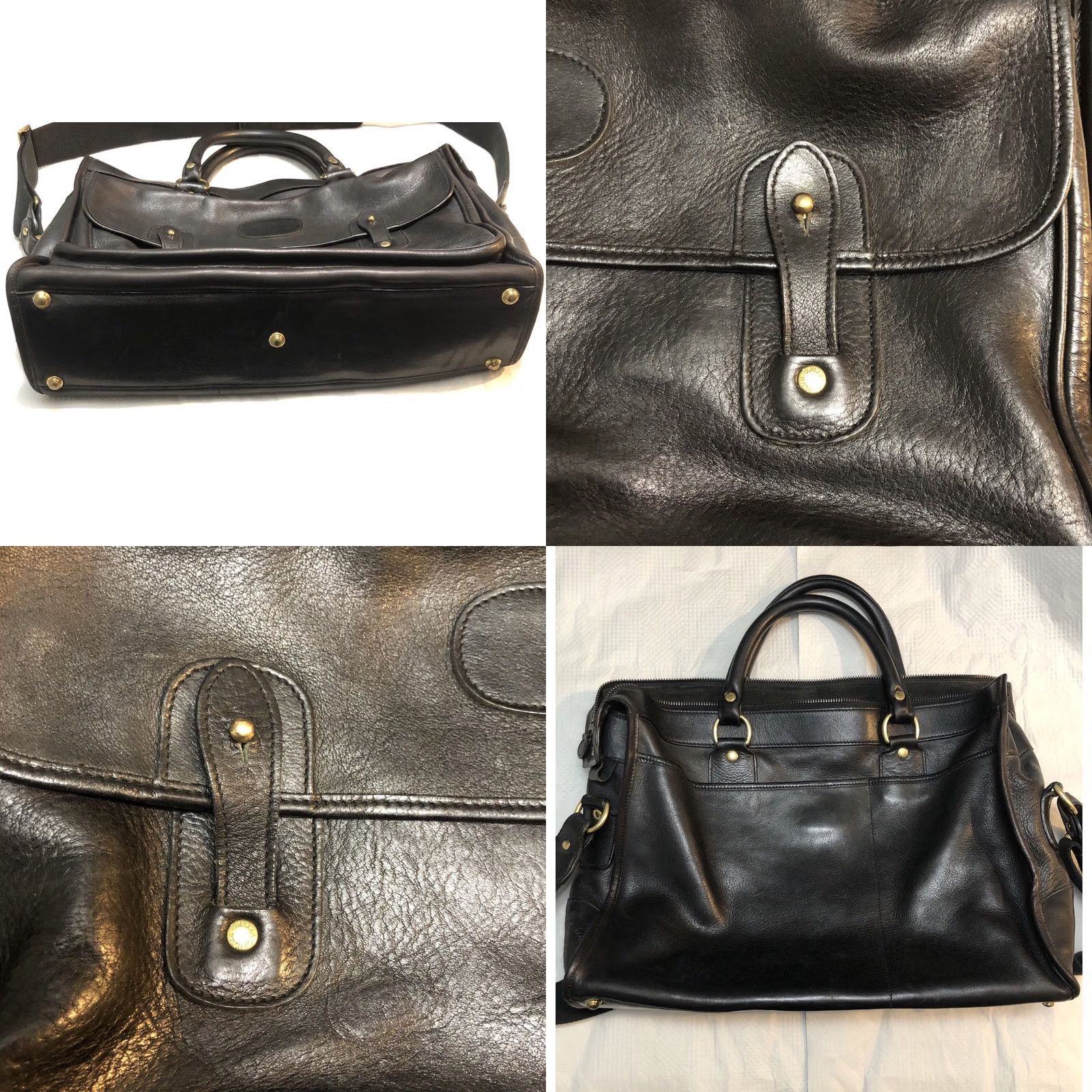 Vintage Rare 1995 Ghurka Marley Hodgson Messenger Briefcase - Black Leather Size ONE SIZE - 8 Thumbnail