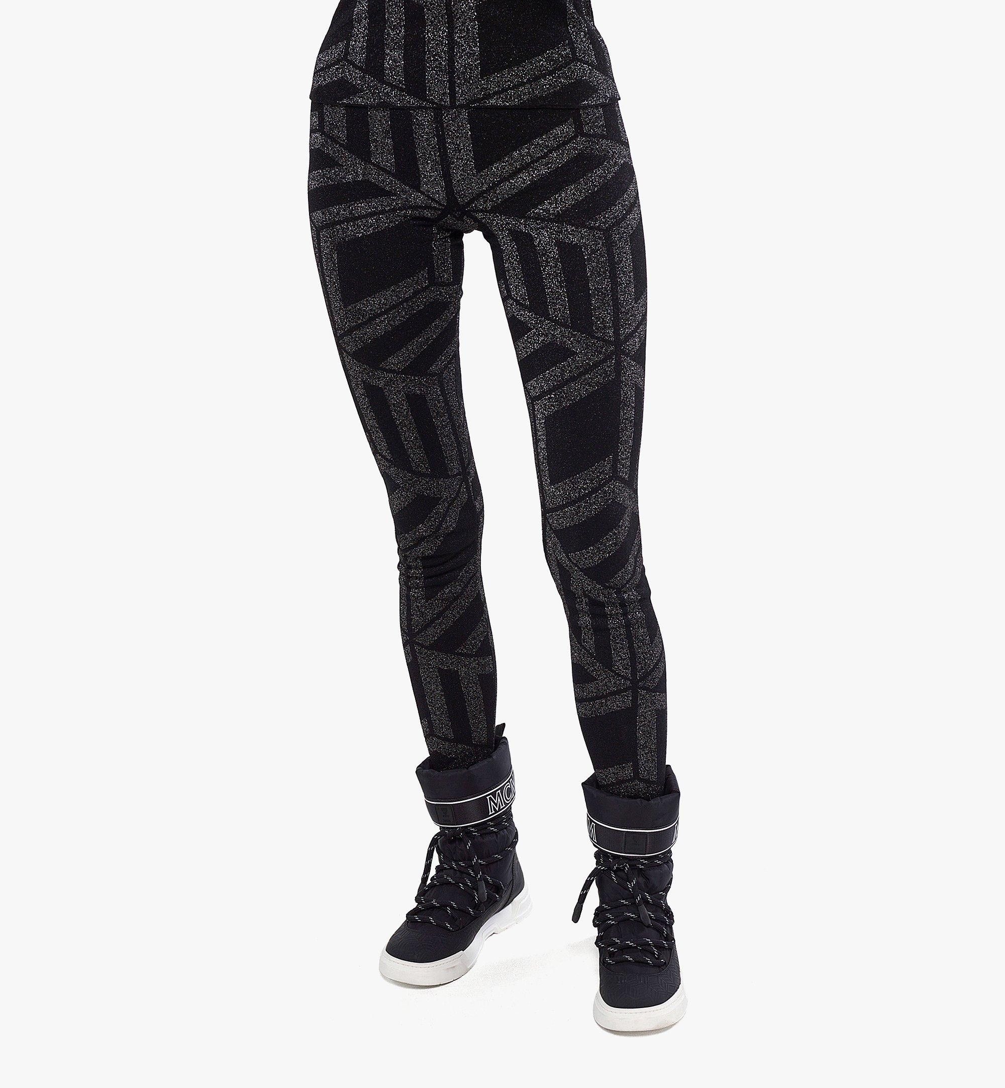 MCM o1mt1gz0625 Après Ski Cubic Jacquard Knit Leggings Size 27" / US 4 / IT 40 - 5 Thumbnail