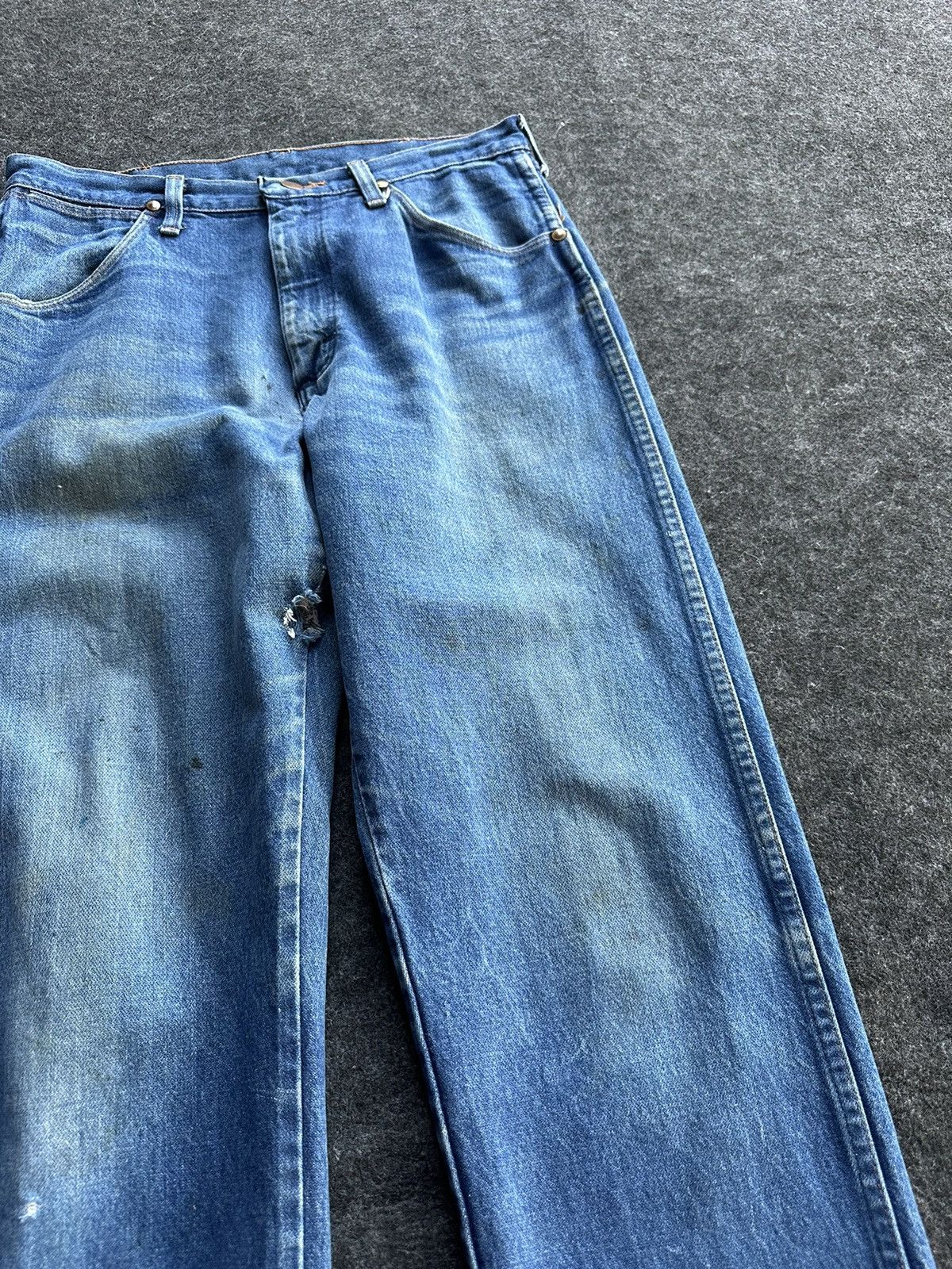 Vintage × Wrangler Vintage Wrangler Dirty Blue Washed Denim D476 Size US 30 / EU 46 - 4 Thumbnail