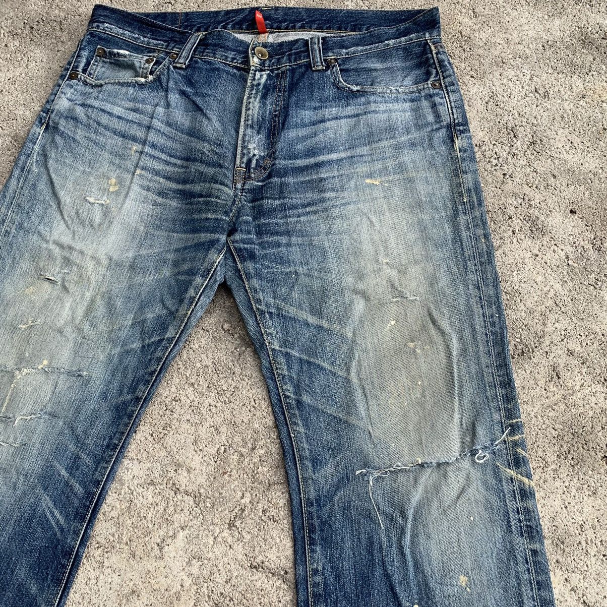 Undercover × Uniqlo Vintage Y2K Uniqlo Japanese Paint Distressed Denim Jeans W35 Size US 35 - 4 Thumbnail