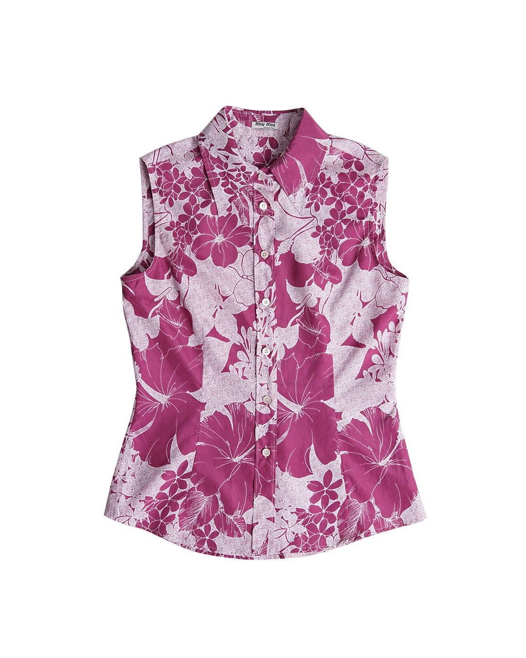 Miu Miu Miu Miu S/S2003 Floral Buttoned Up Top Size M / US 6-8 / IT 42-44 - 1 Thumbnail