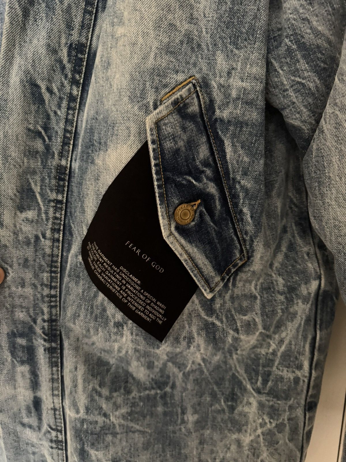 Fear of God New selvedge denim holy water alpaca deckcoat Size US L / EU 52-54 / 3 - 3 Thumbnail