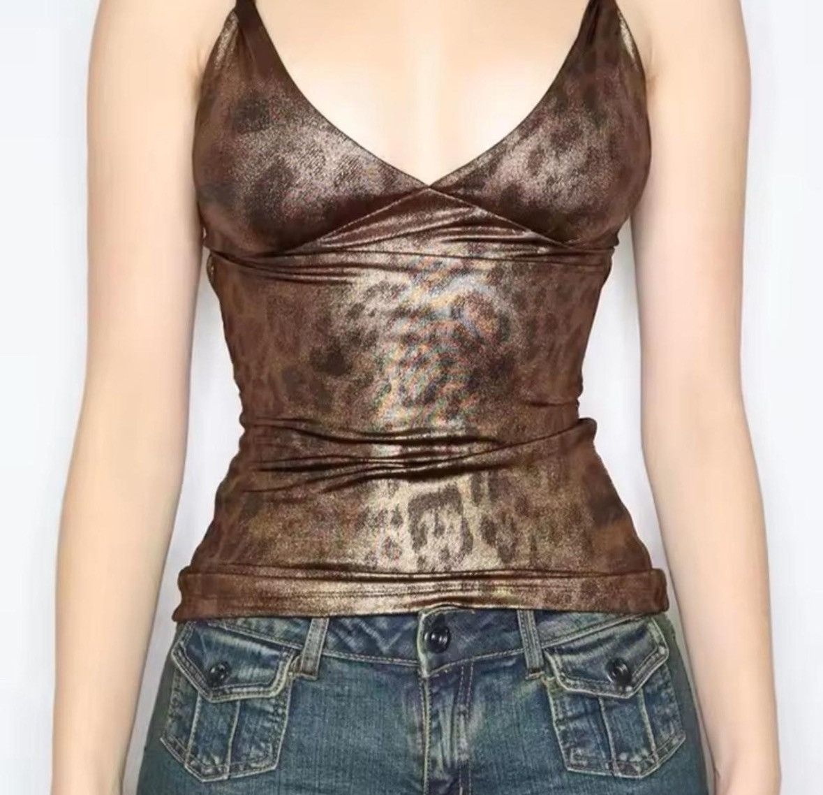 Other Brown metallic leopard top Size S / US 4 / IT 40 - 1 Thumbnail