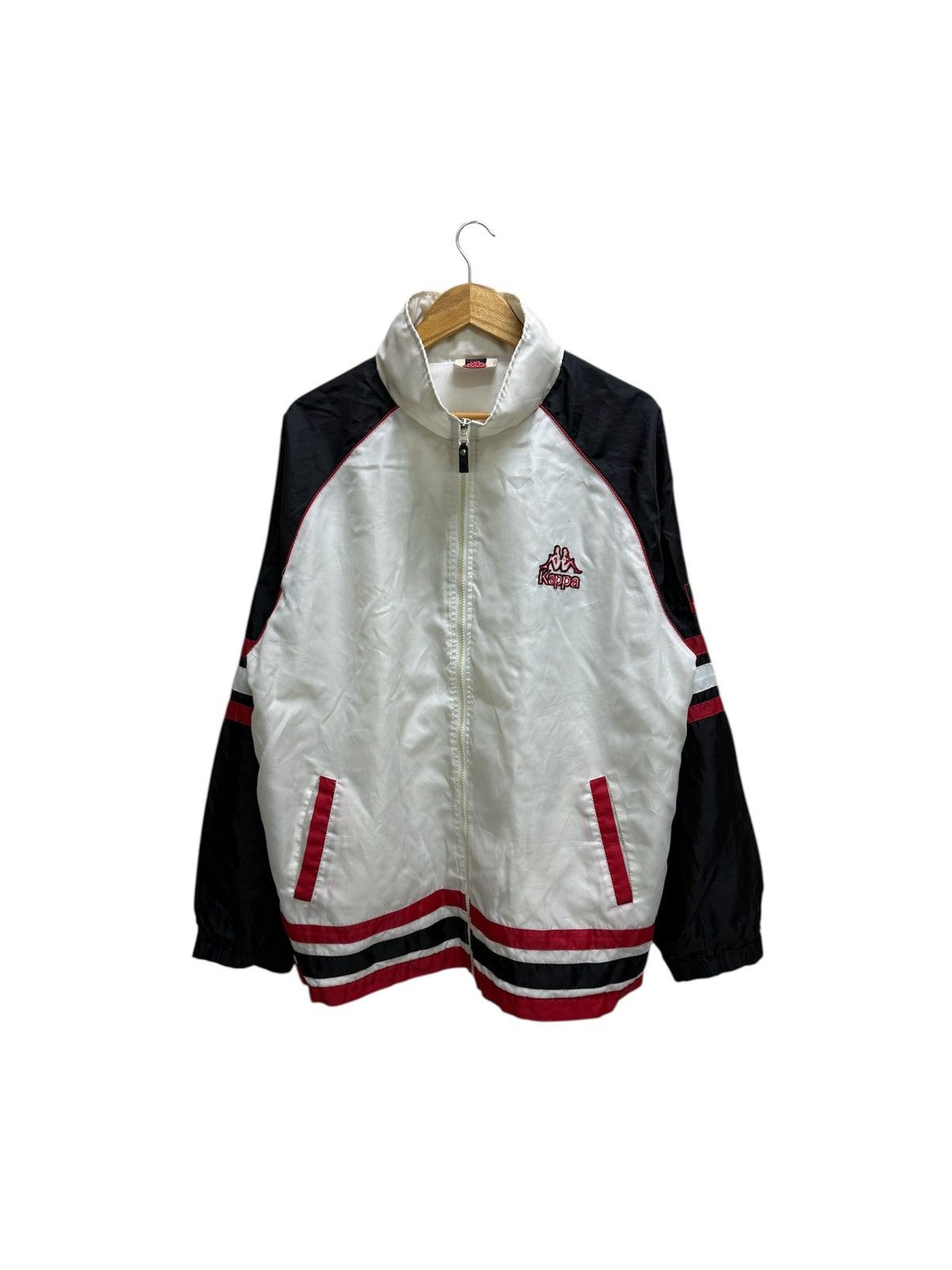 Kappa Vintage 90s Kappa Embroidery Logo Windbreaker Jacket Size US XXL / EU 58 / 5 - 2 Thumbnail