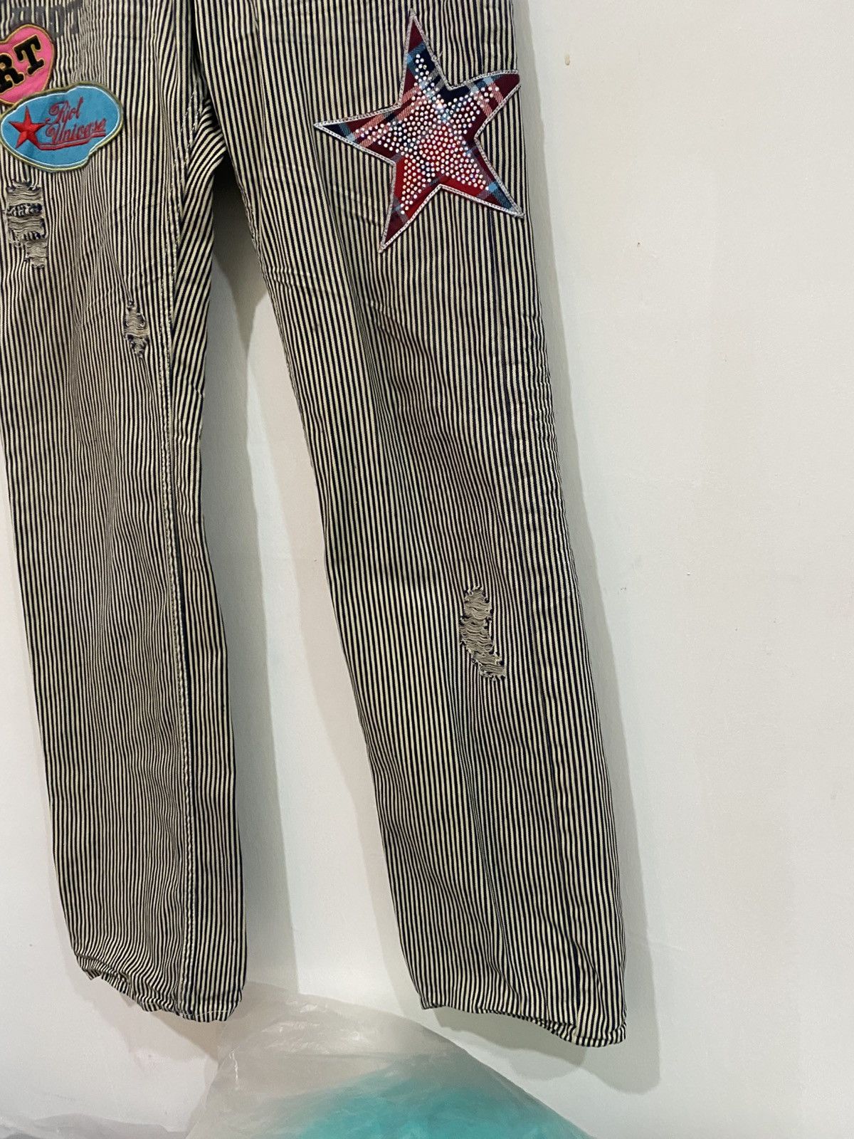 Japanese Brand Riot Jeans Riot Hickory Denim Jeans Punk Distressed Pant Size US 31 - 4 Thumbnail