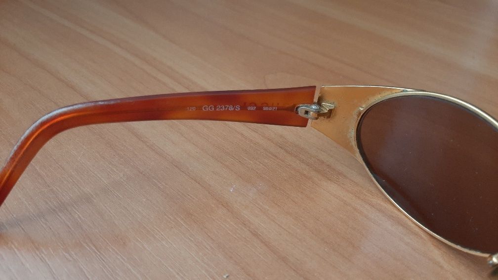 Gucci Gucci Vintage Gold GG 2378/S Unisex Sunglasses Size ONE SIZE - 7 Thumbnail