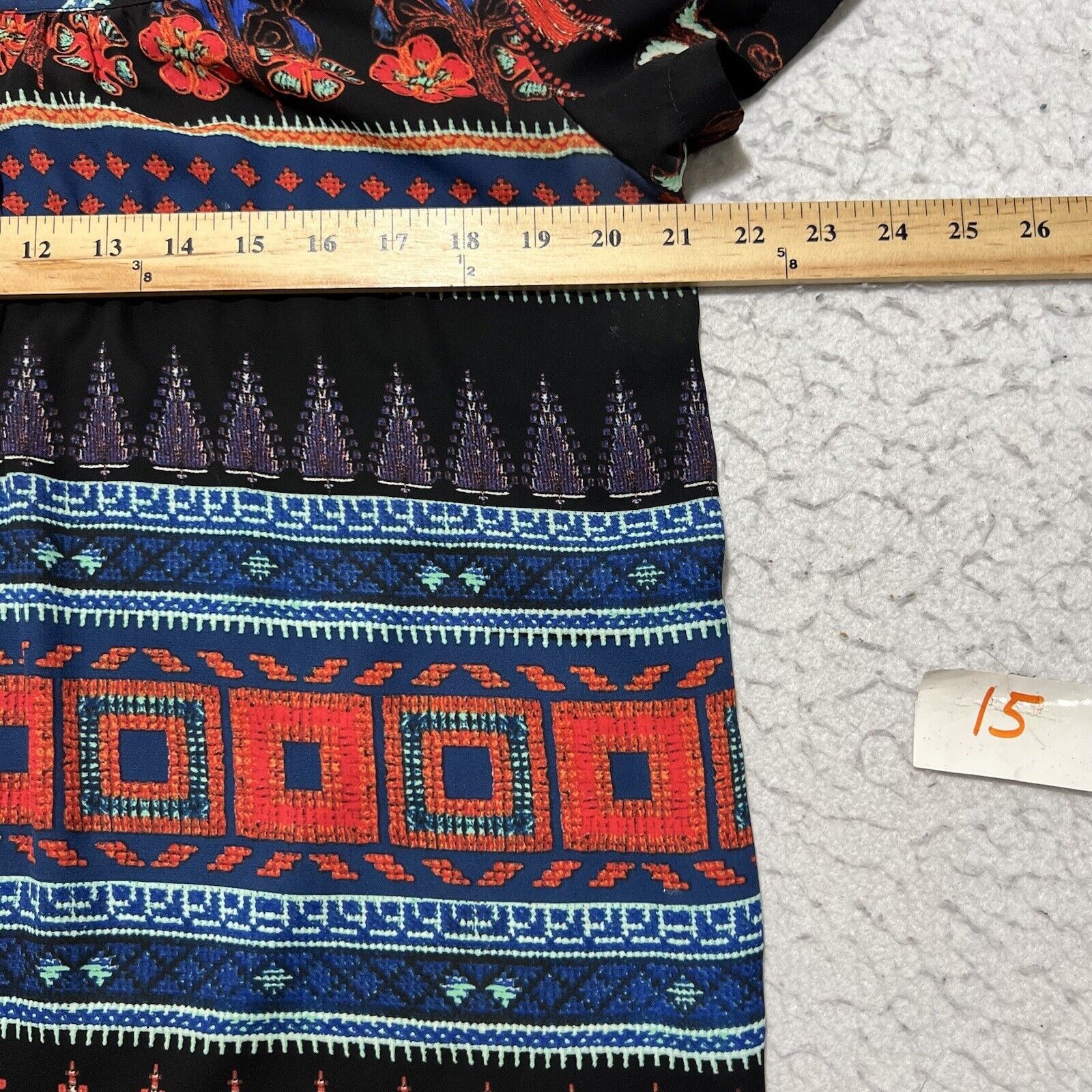 Other Patrons of Peace Boho Aztec Lightweight Open Back Blouse Size L / US 10 / IT 46 - 8 Thumbnail