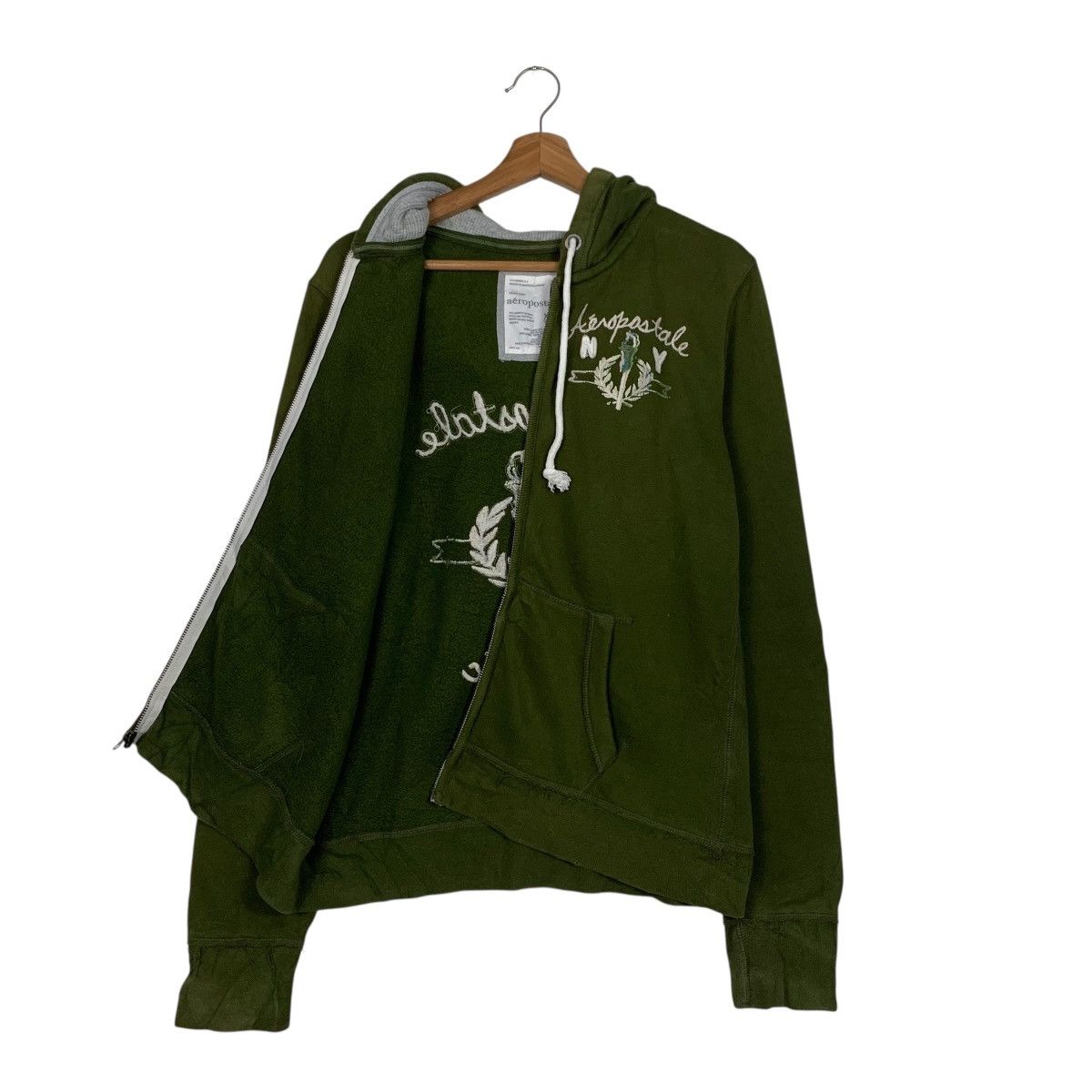 Aeropostale Y2k Vintage AEROPOSTALE Big Logo Zipper Hoodies #3555-C164 Size US XL / EU 56 / 4 - 11 Thumbnail