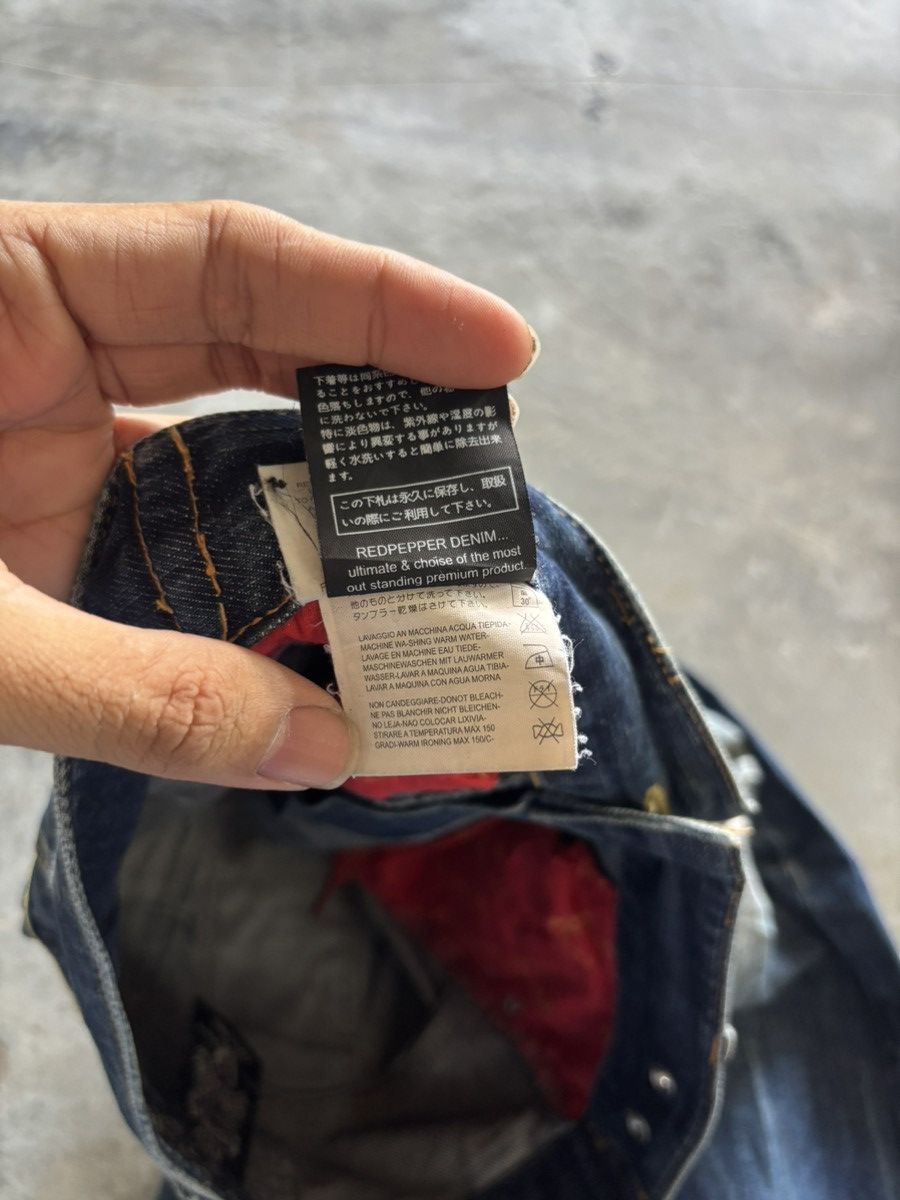 If Six Was Nine SICK FLARE RED PEPPER JEANS DISTRESSED JAPANESE PUNK GOTH Size US 31 - 9 Thumbnail