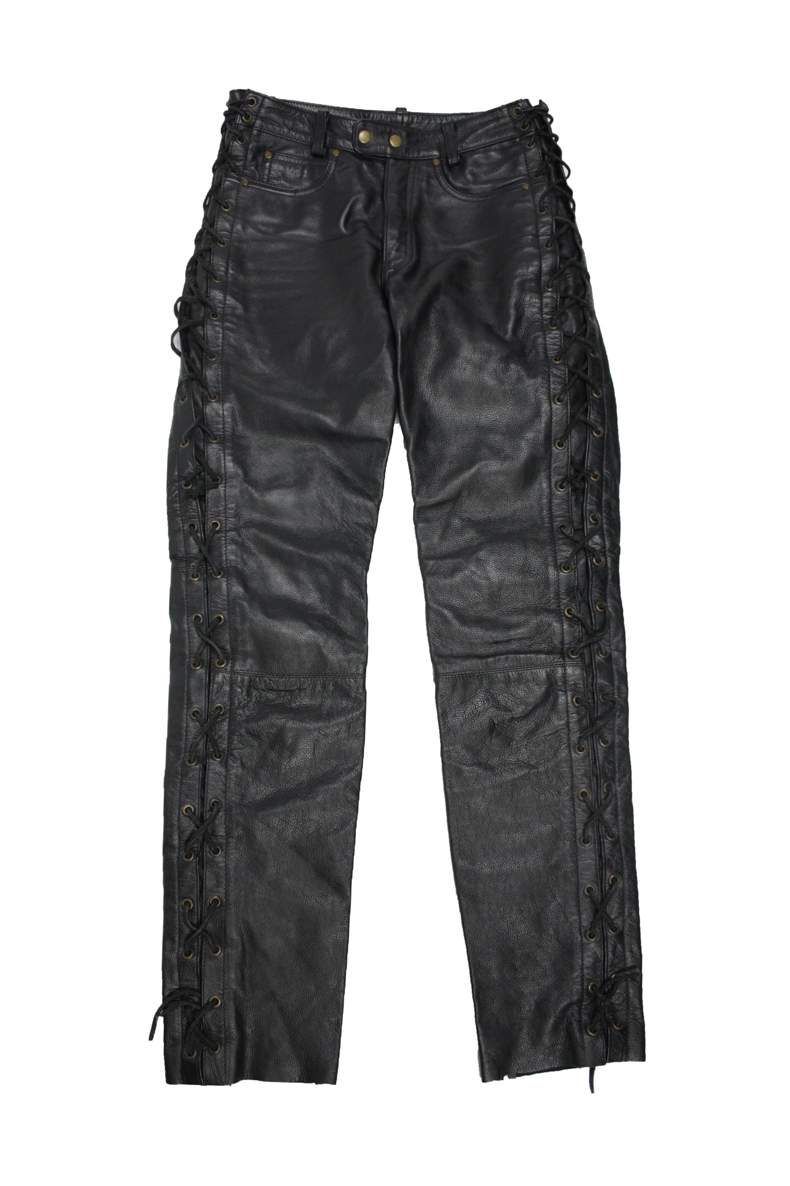 Genuine Leather × Vintage POLO Motorrad Vintage Motorcycle Biker Lace Up Pants Size US 30 / EU 46 - 1 Thumbnail