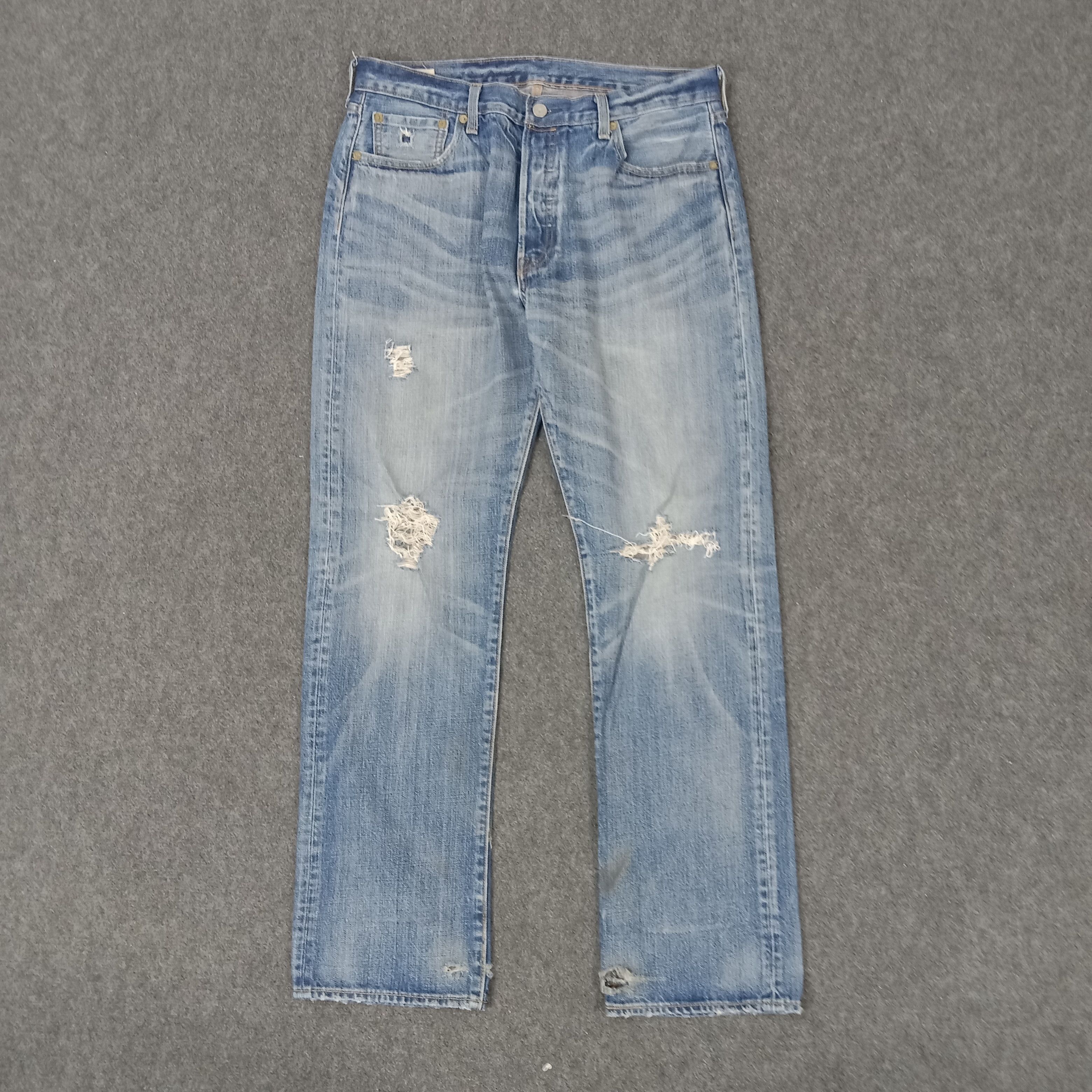 Levi's × Vintage Levi's American Distressed Style Denim Jeans Size US 32 / EU 48 - 1 Thumbnail