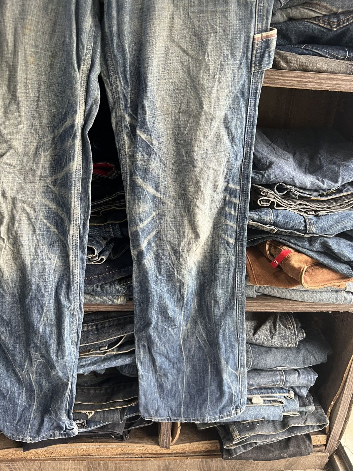Japanese Brand 🔥Union Made Brappers Lady Vintage Flared Denim Size 27" / US 4 / IT 40 - 5 Thumbnail