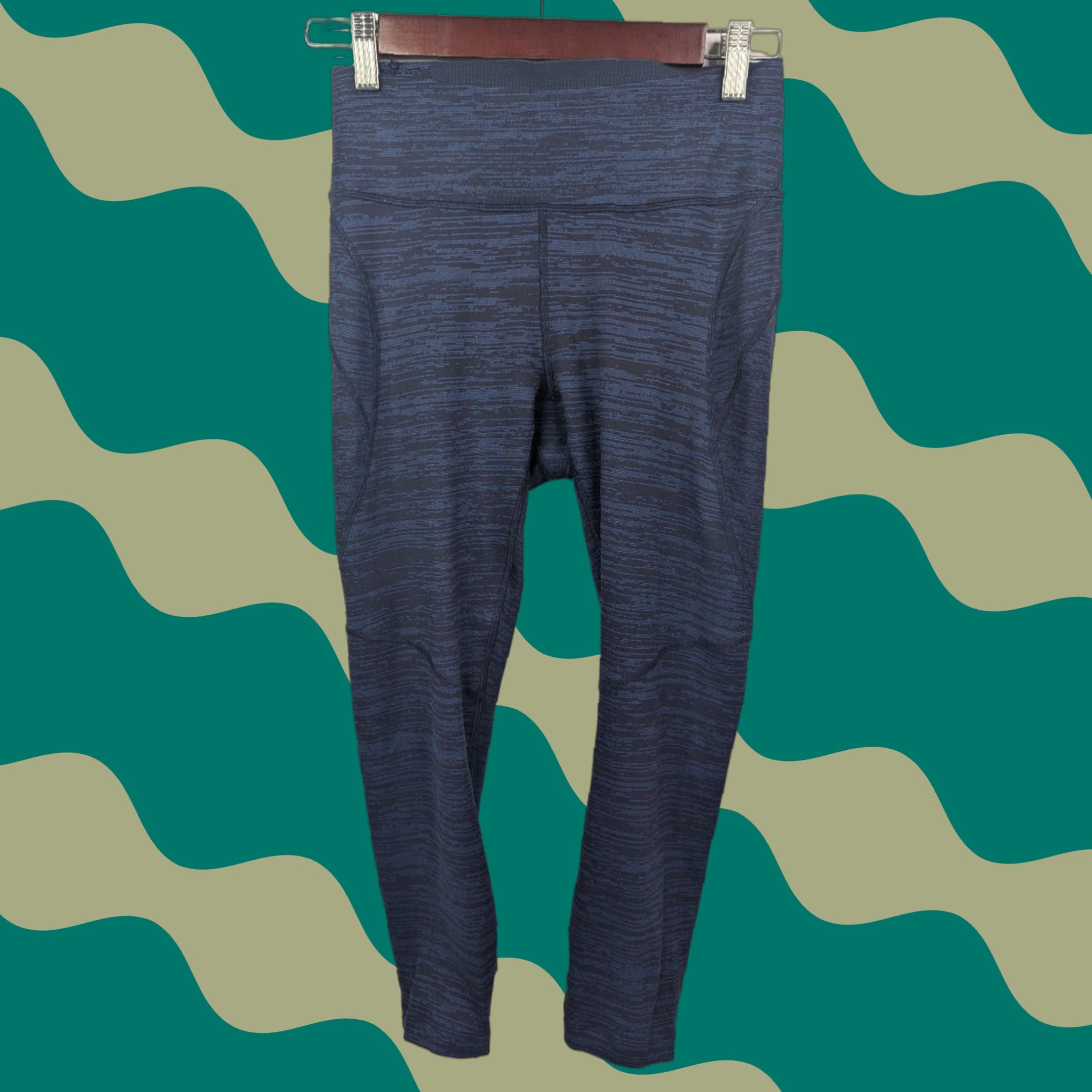 Outdoor Voices Outdoor Voices Leggings Night Blue Space Dye TechSweat Flex Crop Size Small Women Size 28" / US 6 / IT 42 - 1 Thumbnail