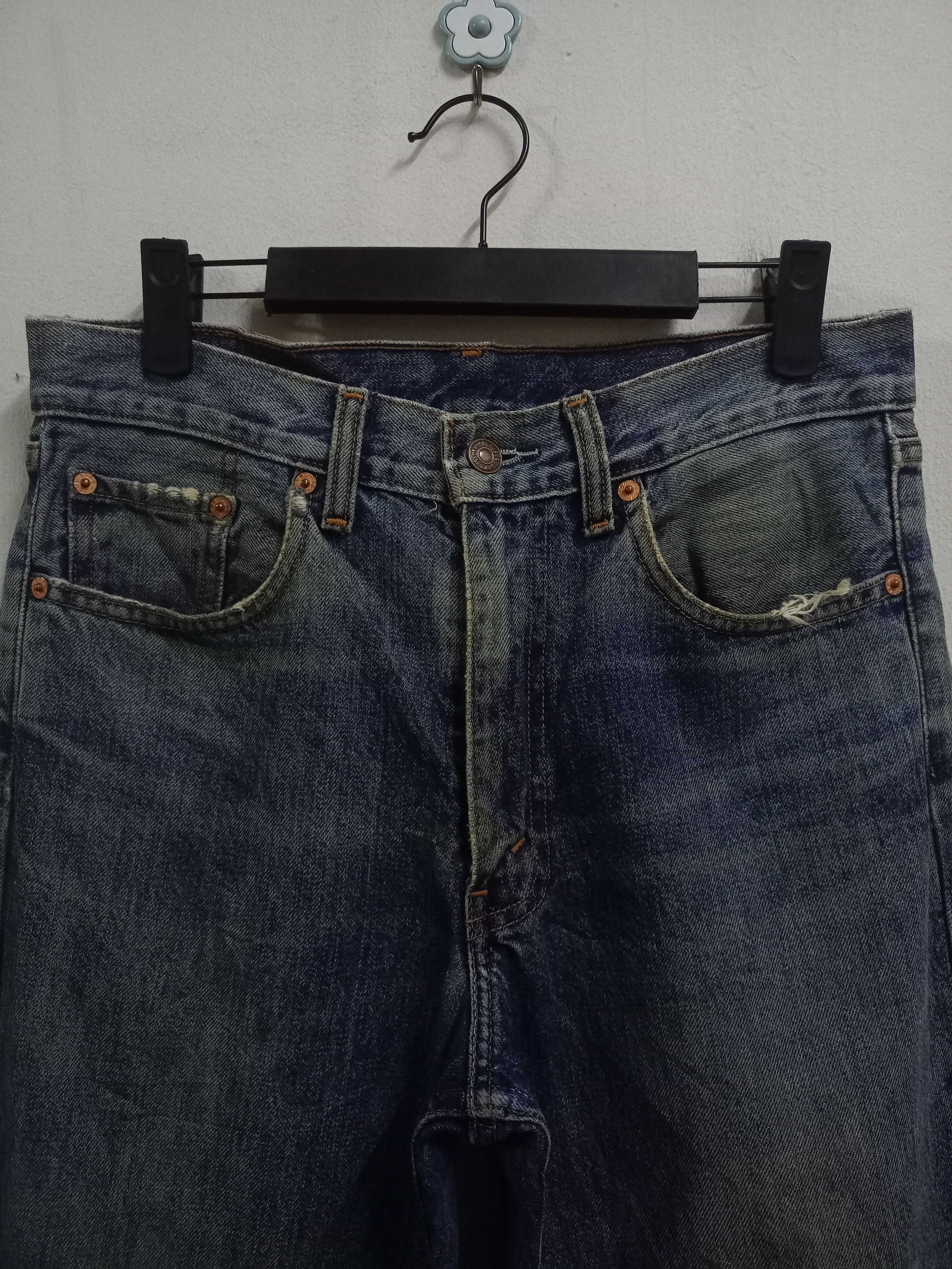 Levi's × Levi's Vintage Clothing Vintage Levis 508 Mud Wash Distressed Baggy Jeans 30x28 Size US 30 / EU 46 - 4 Thumbnail