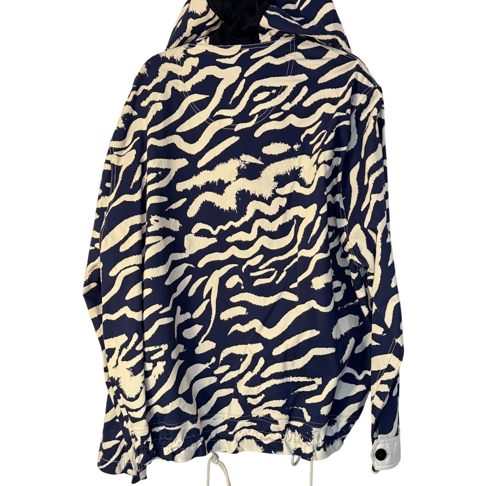 Prabal Gurung Prabal Gurung Pre-Fall 2019 Zebra-Print Silk Hooded Jacket Size US M / EU 48-50 / 2 - 3 Thumbnail