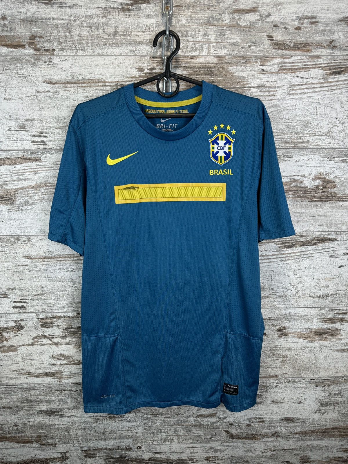 Nike Mens Vintage Nike Brasil CBF T-shirt soccer jersey Size US L / EU 52-54 / 3 - 2 Thumbnail