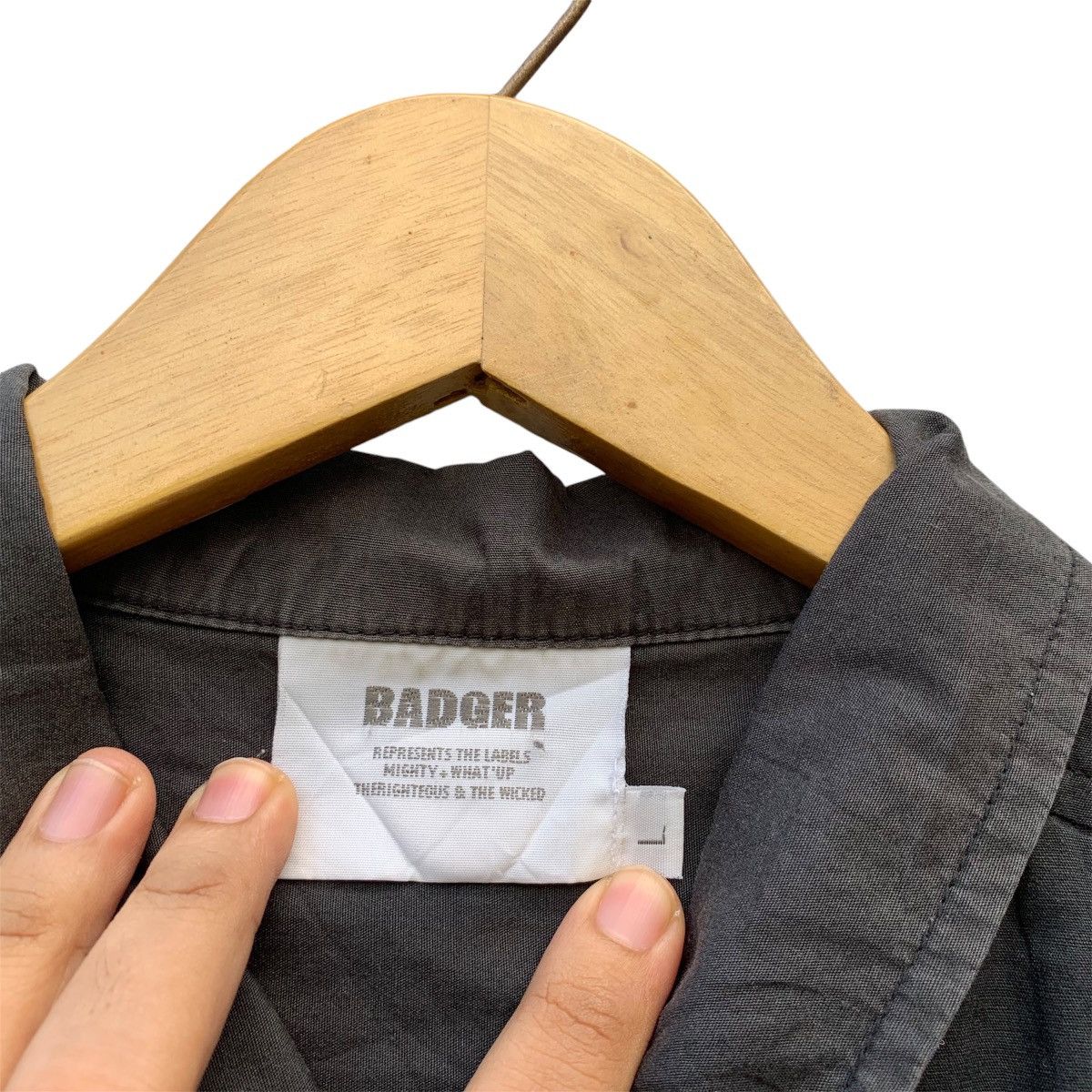 If Six Was Nine × Japanese Brand × Le Grande Bleu (L.G.B.) Badger poem punk shirts Size US L / EU 52-54 / 3 - 3 Thumbnail