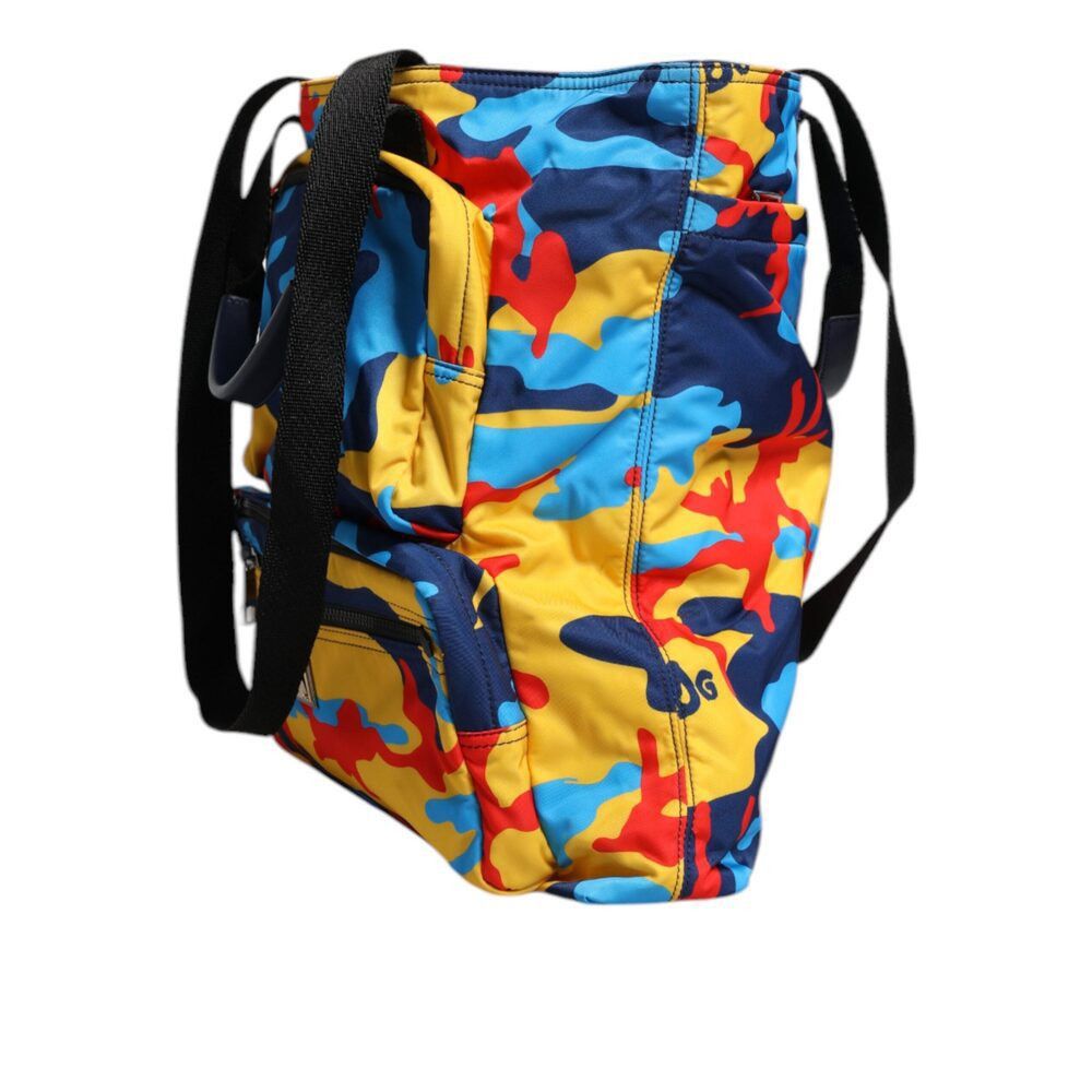 Dolce & Gabbana Dolce & Gabbana Multicolor Camouflage Nylon Shopping Tote Ba Size ONE SIZE - 4 Thumbnail